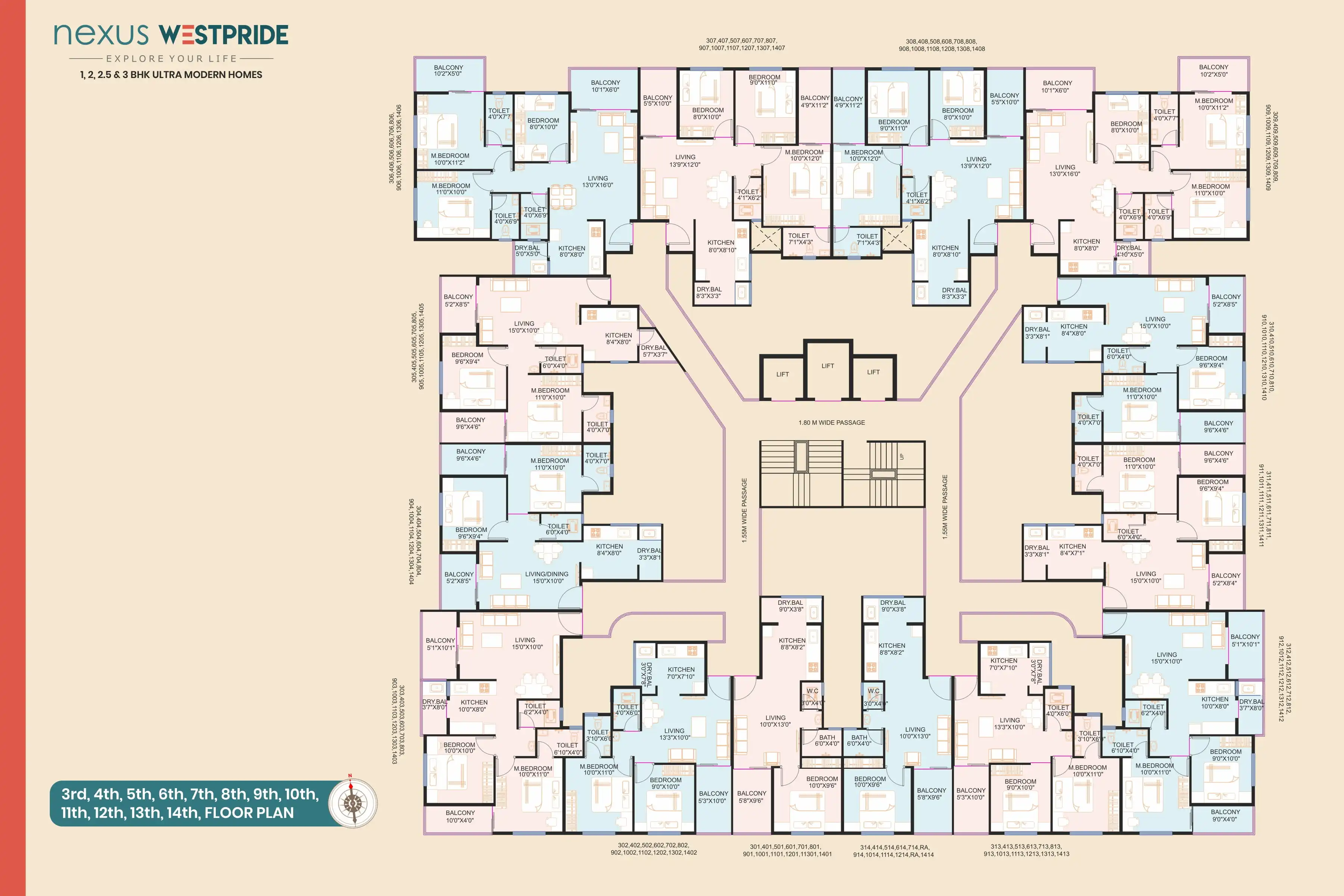 Nexus WestPride Floor plan 1