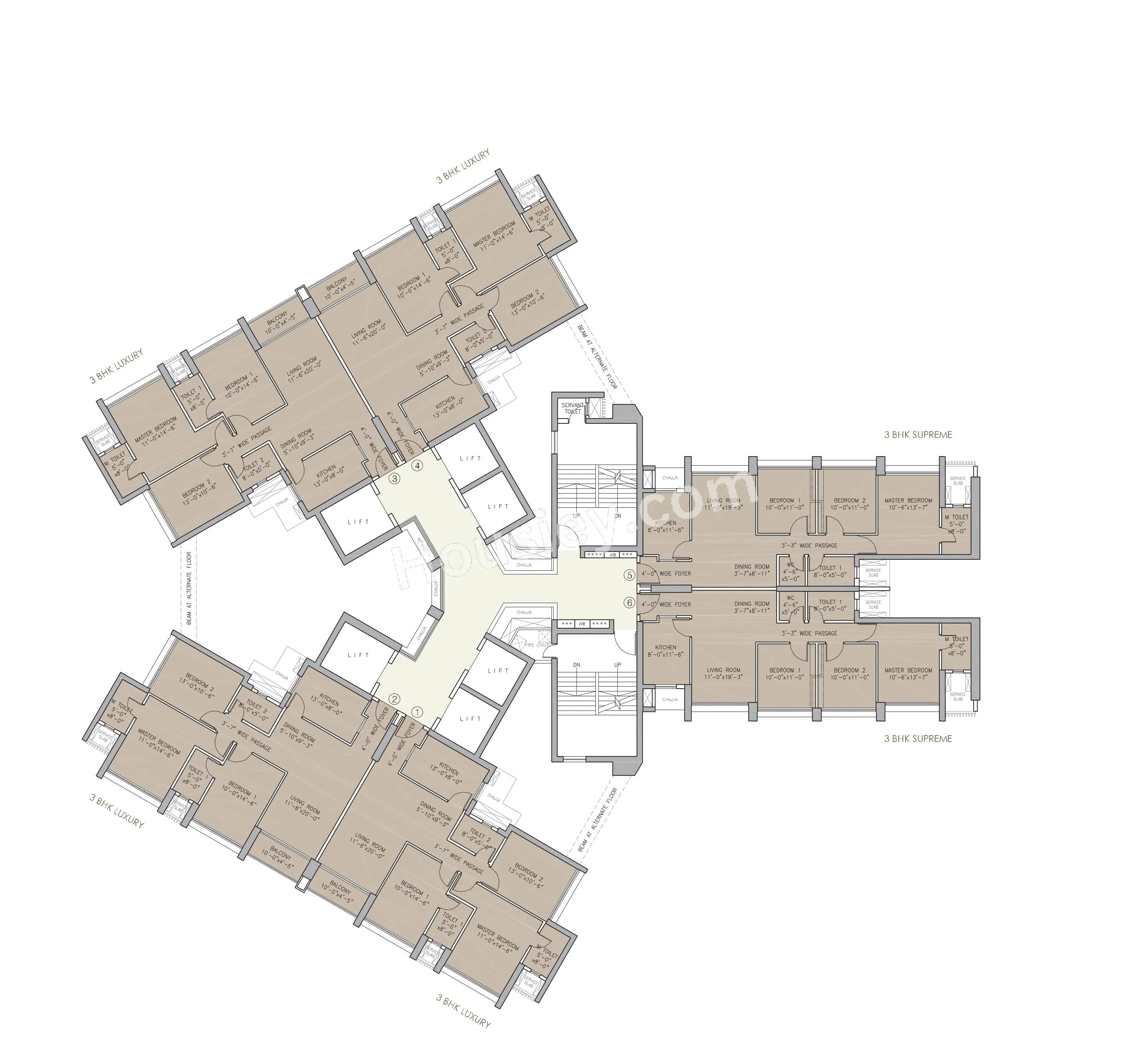 Oberoi Eternia Floor plan 3