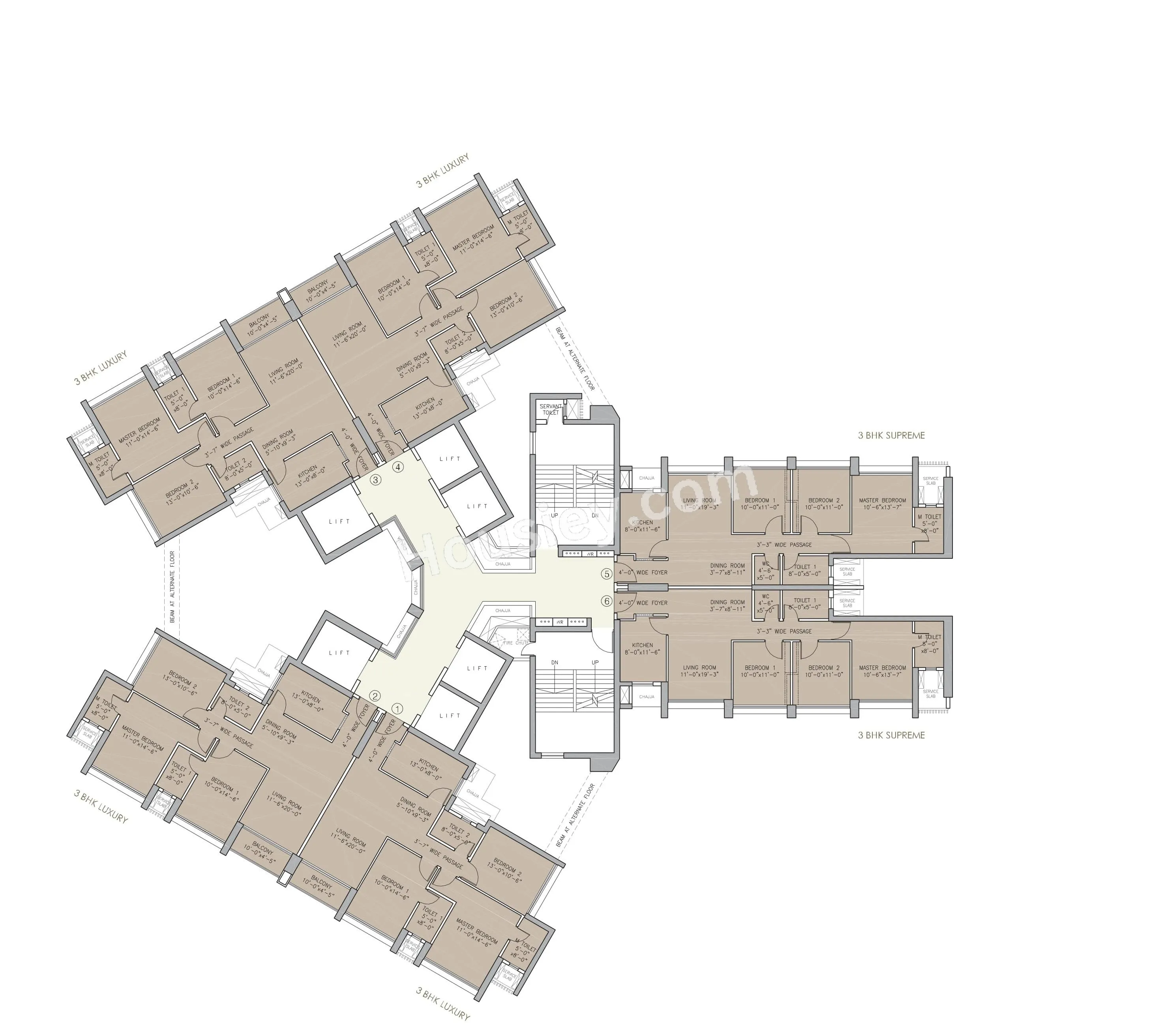 Oberoi Eternia Floor plan 4