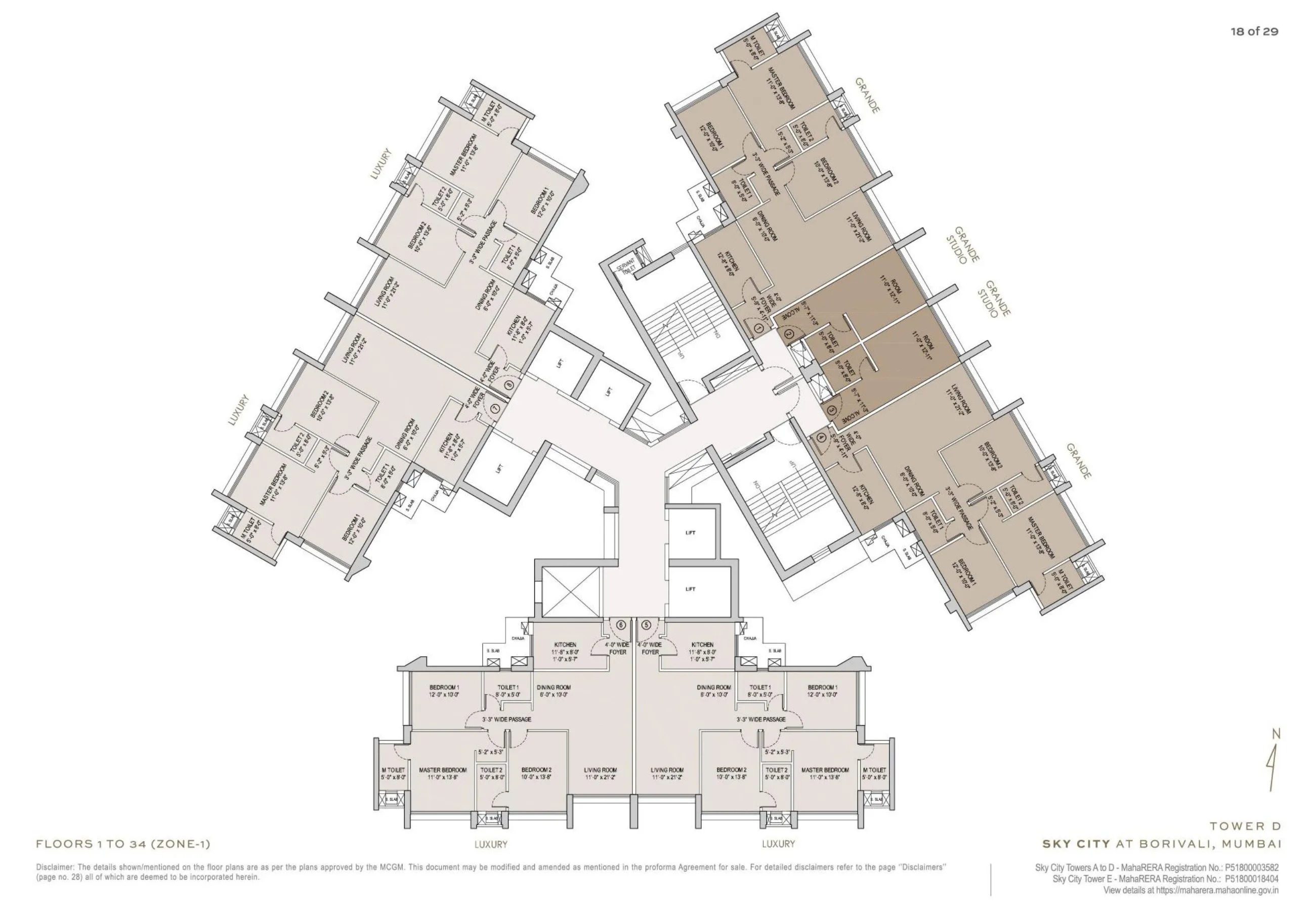 Oberoi Sky City Floor plan 8