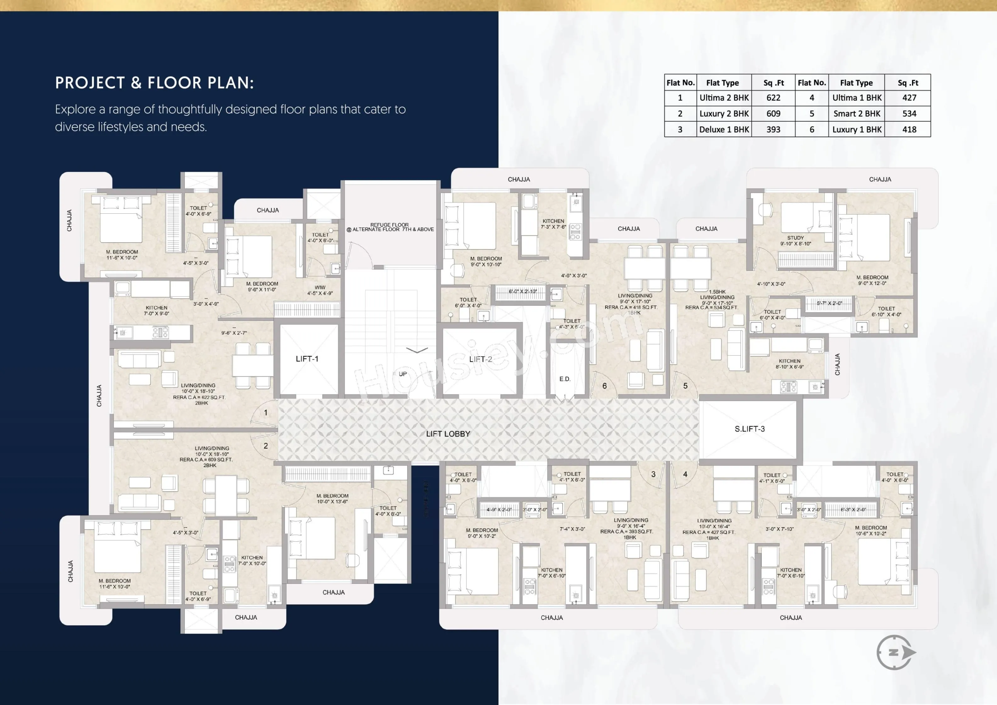 Ozone Residency Floor Plan