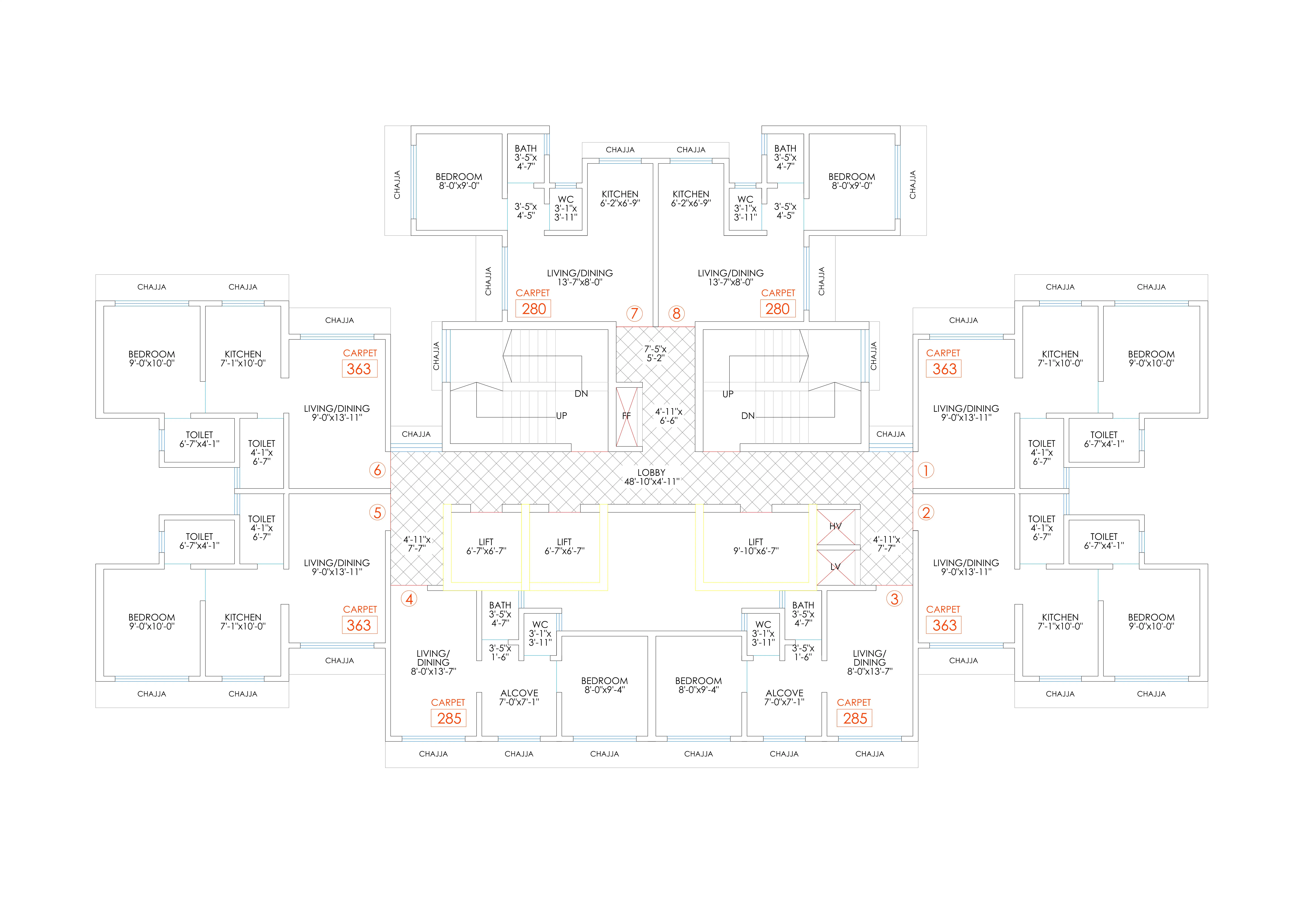 Poonam Sky City Floor plan 1