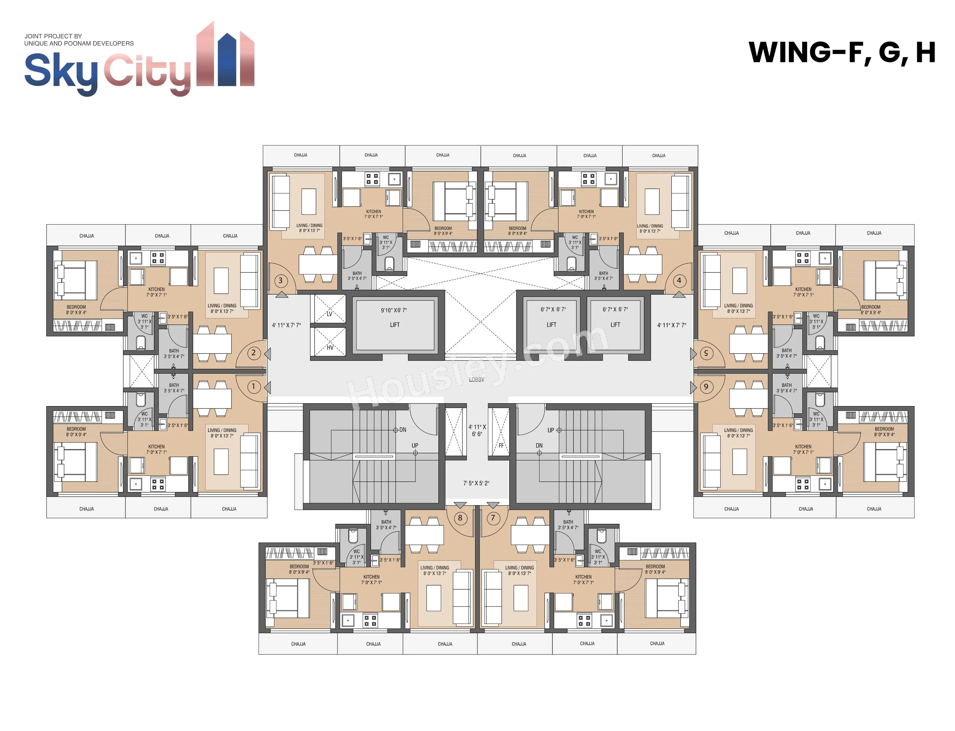 Poonam Sky City Floor plan 4