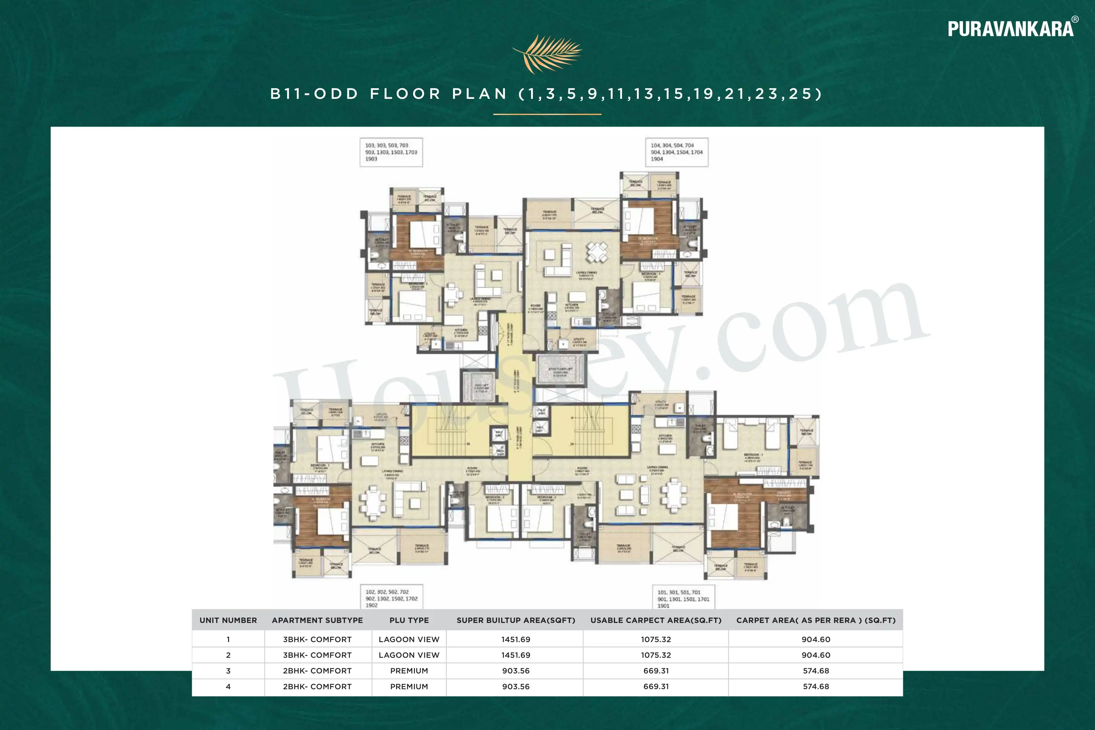 Purva Emerald Bay Floor plan 6