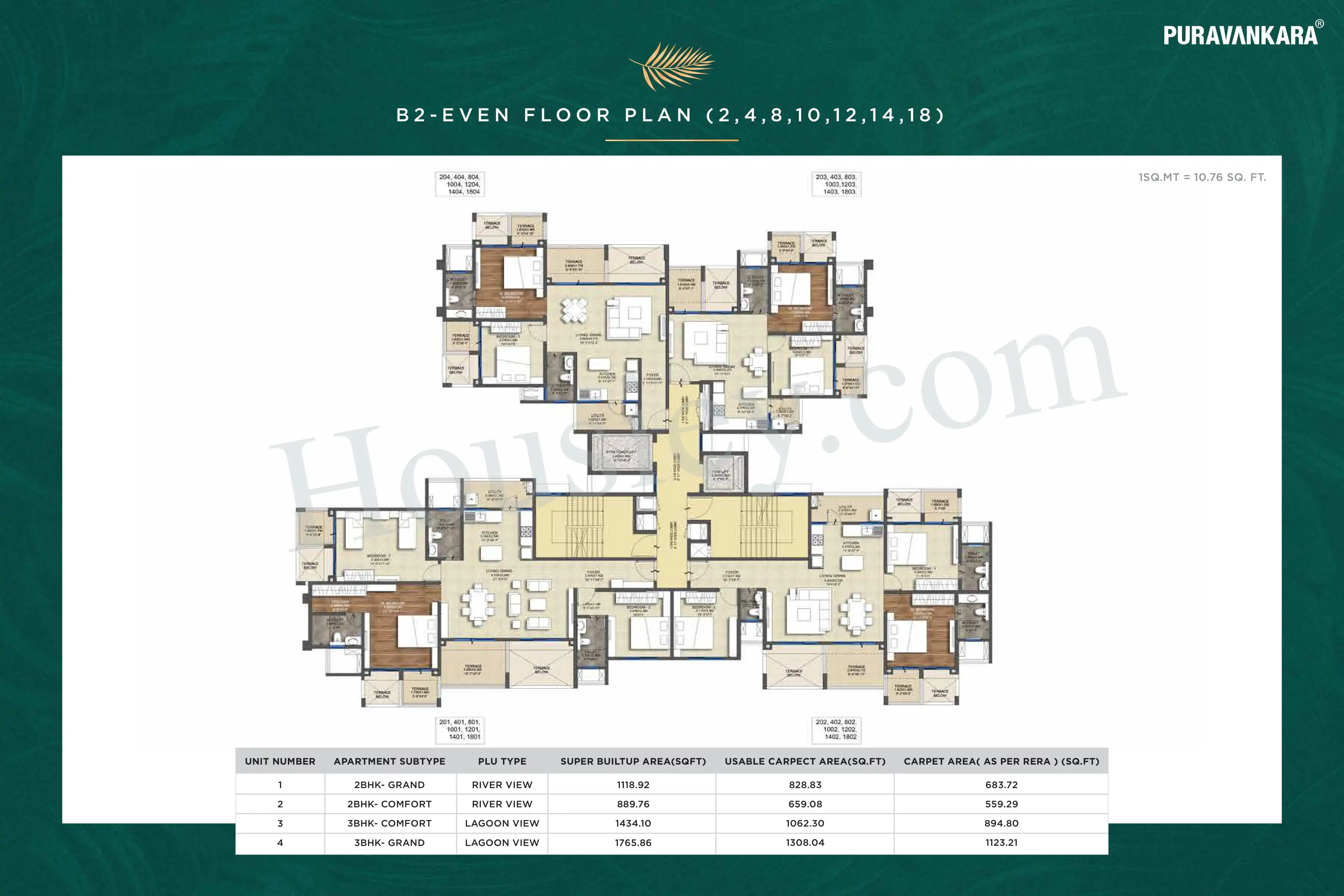 Purva Emerald Bay Floor plan 1