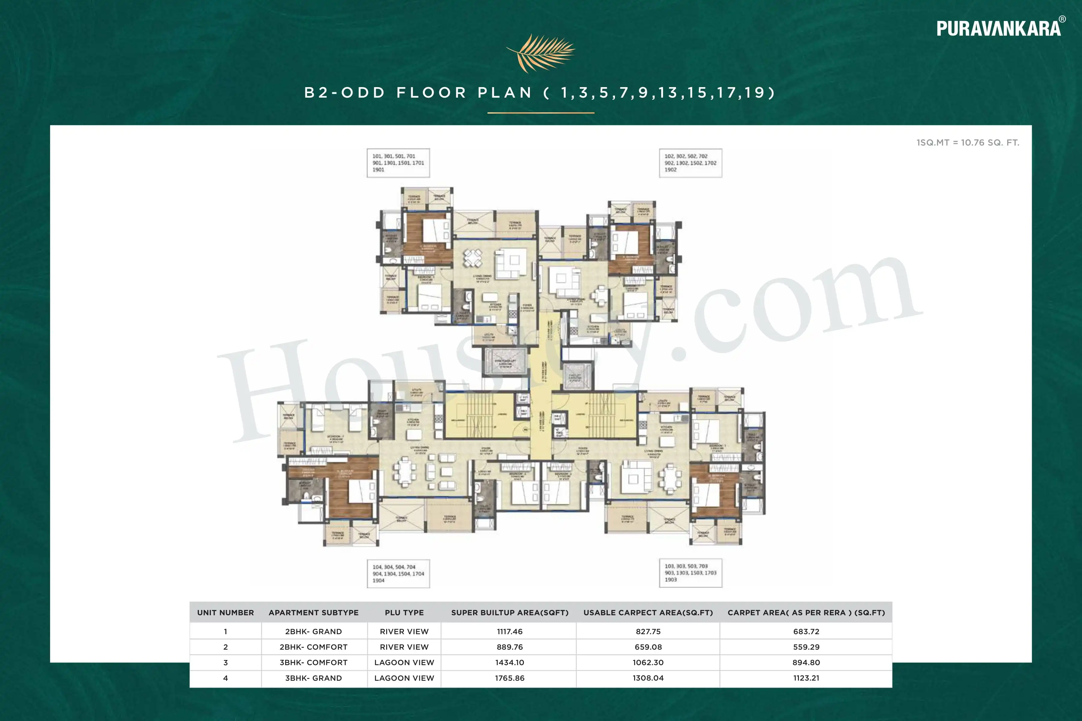 Purva Emerald Bay Floor plan 2