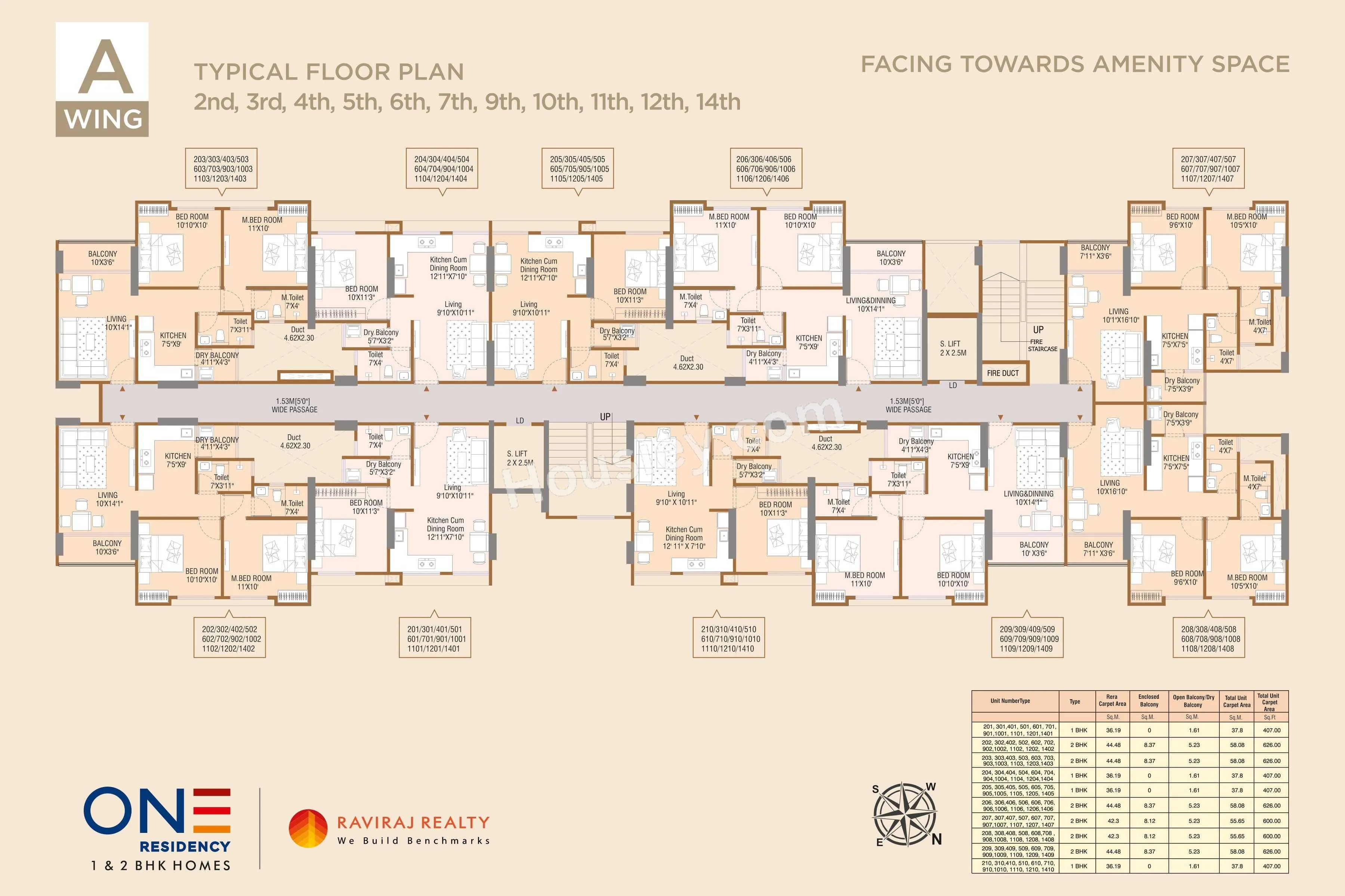 Raviraj One Residency Floor plan 3