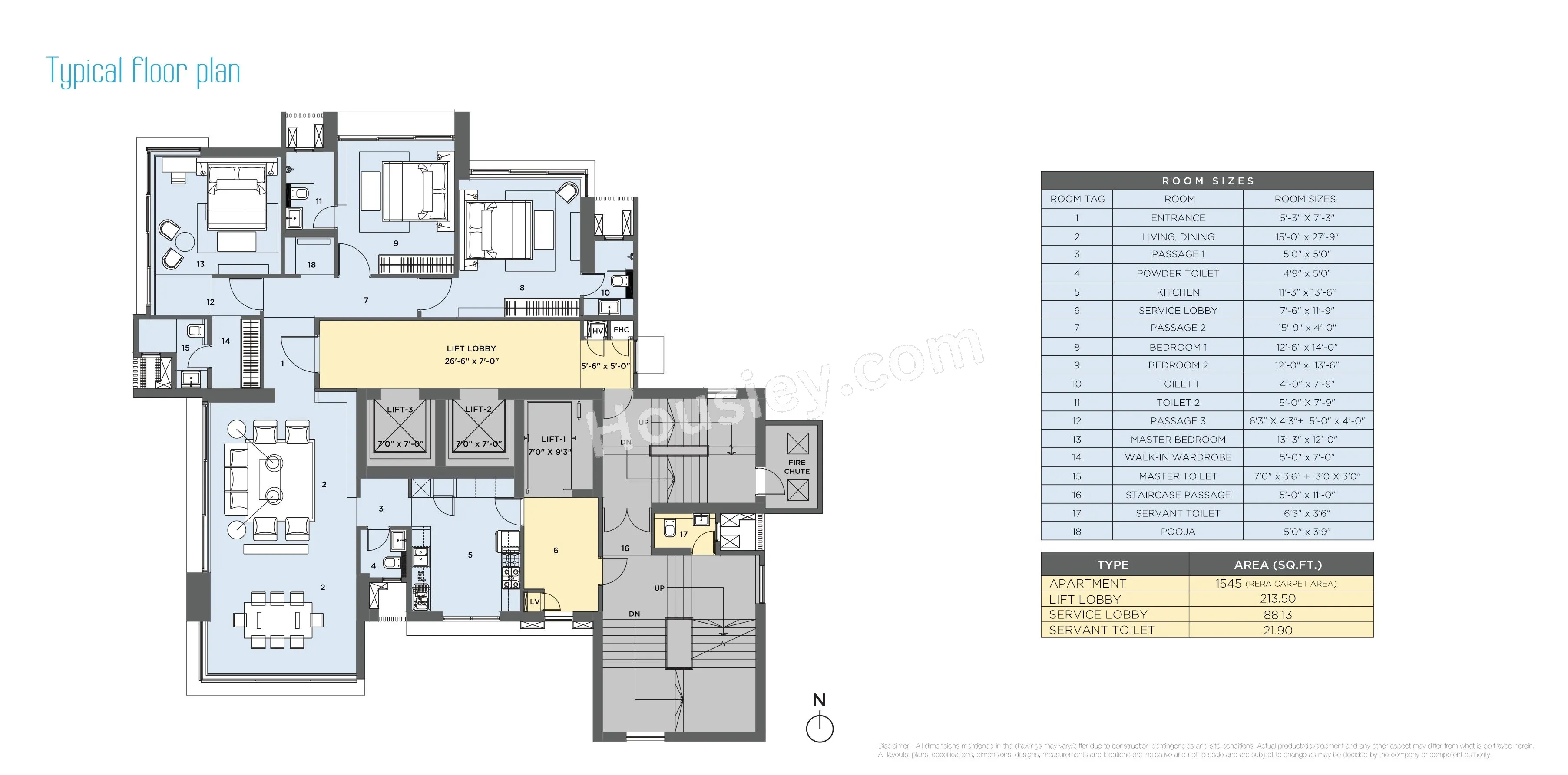 Rohan Lifescapes Aquino Floor Plan