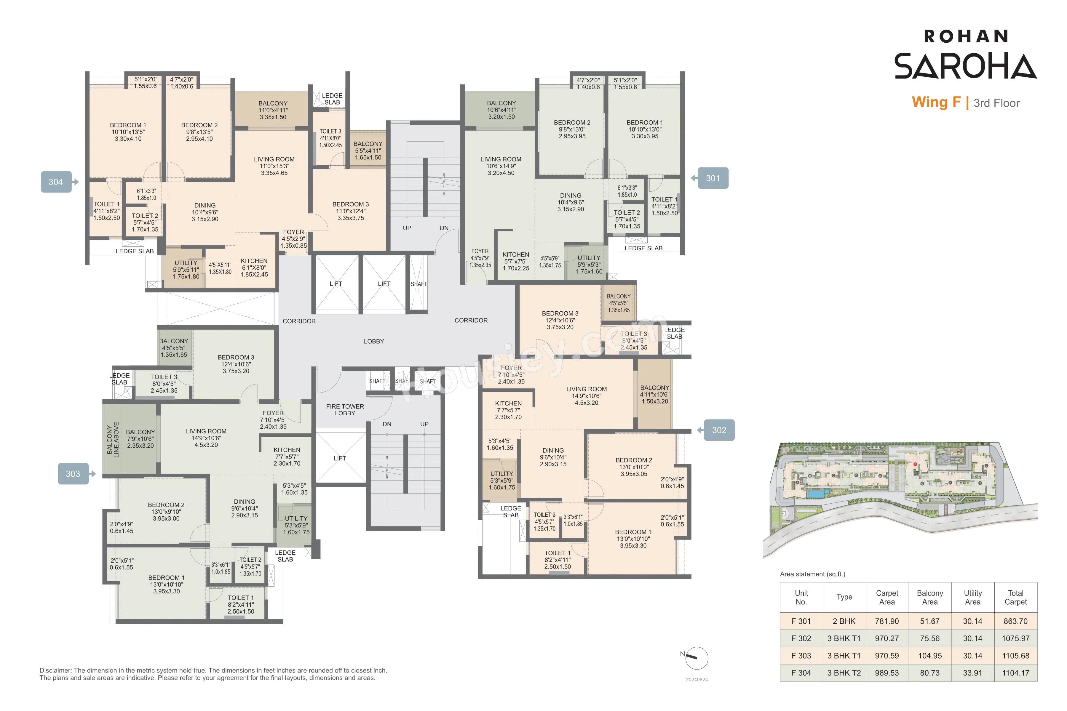 Rohan Saroha Phase 1 Floor plan 3