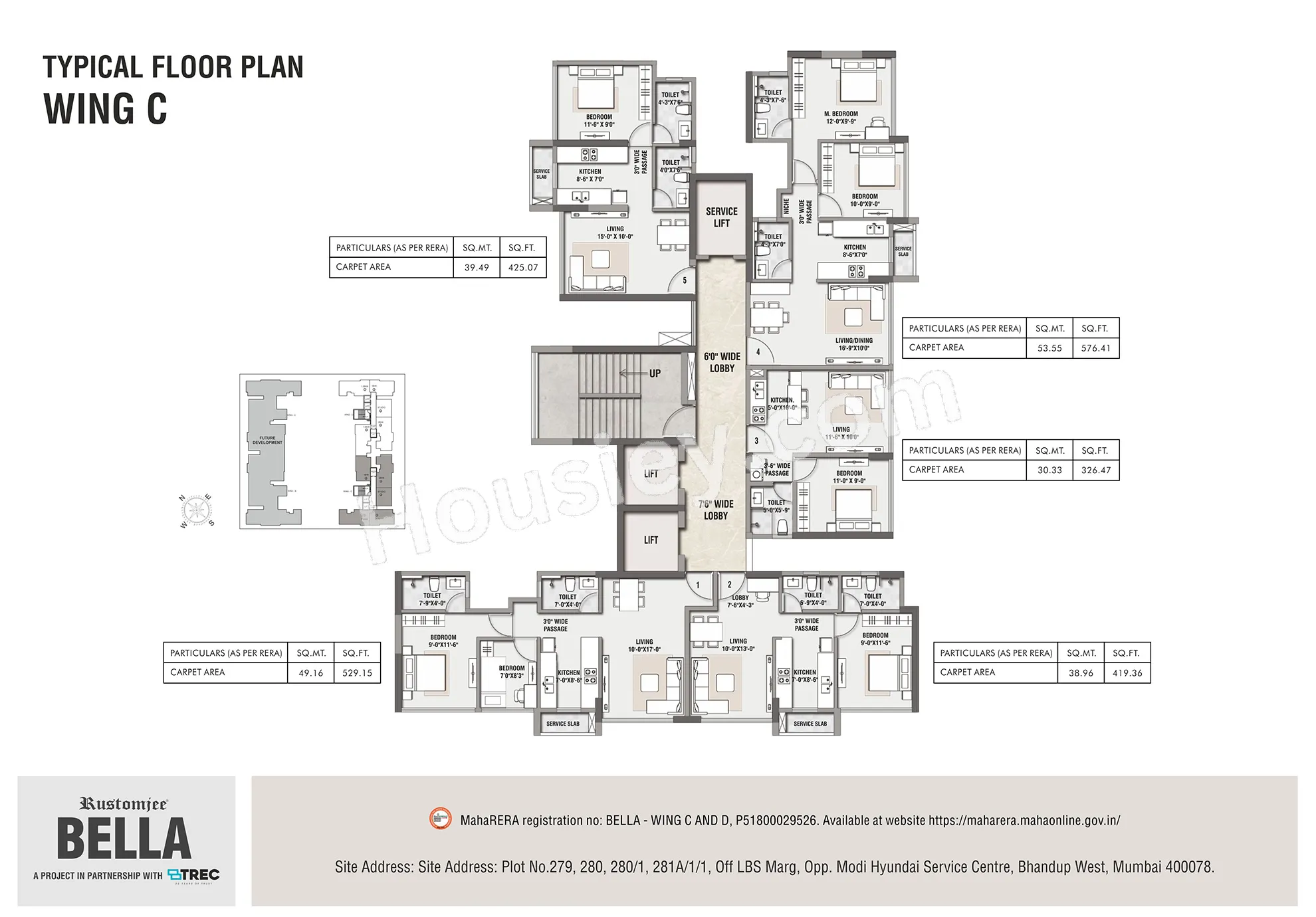 Rustomjee Bella Floor plan 3
