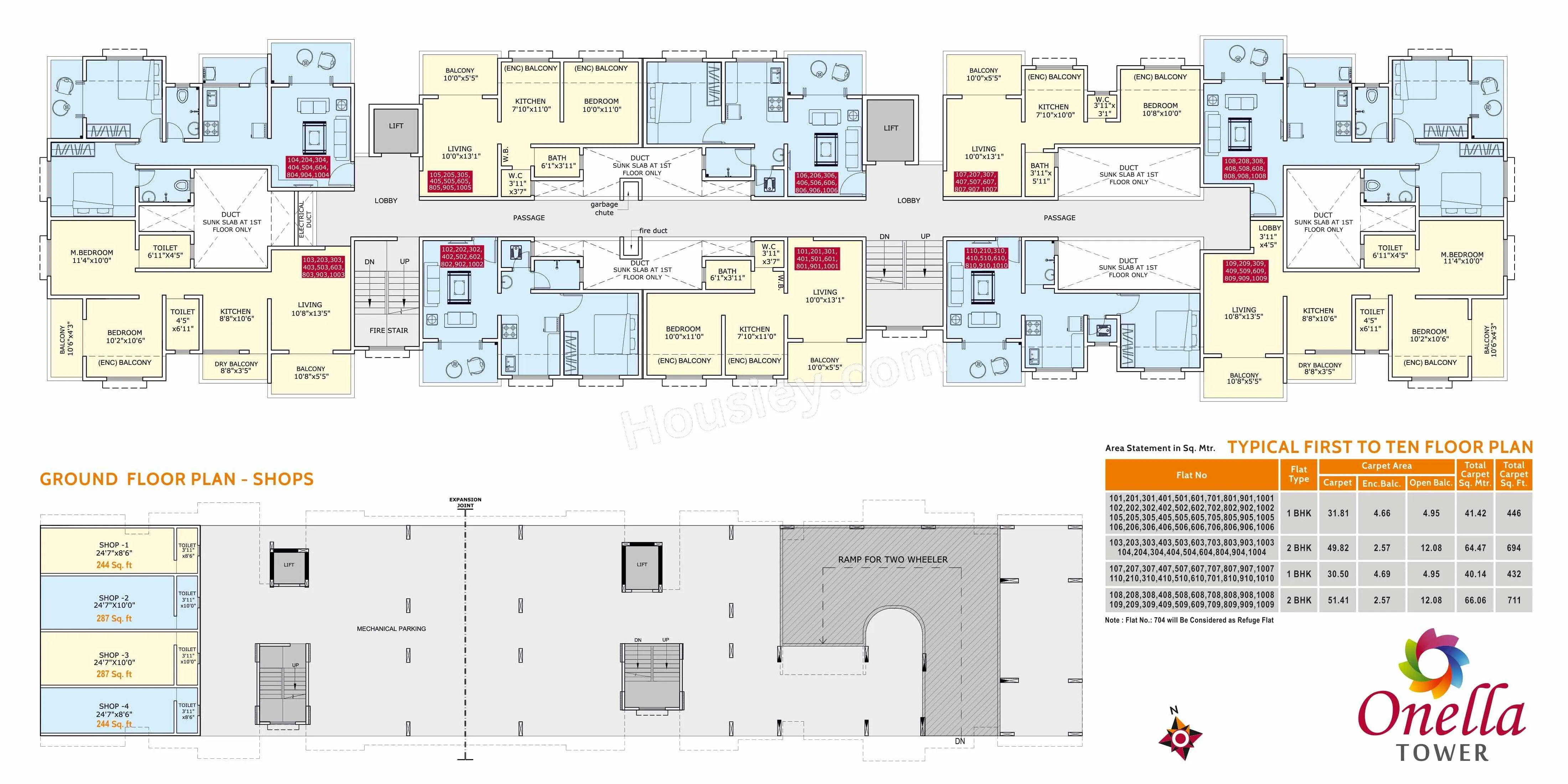 Sahara Onella Tower Floor Plan