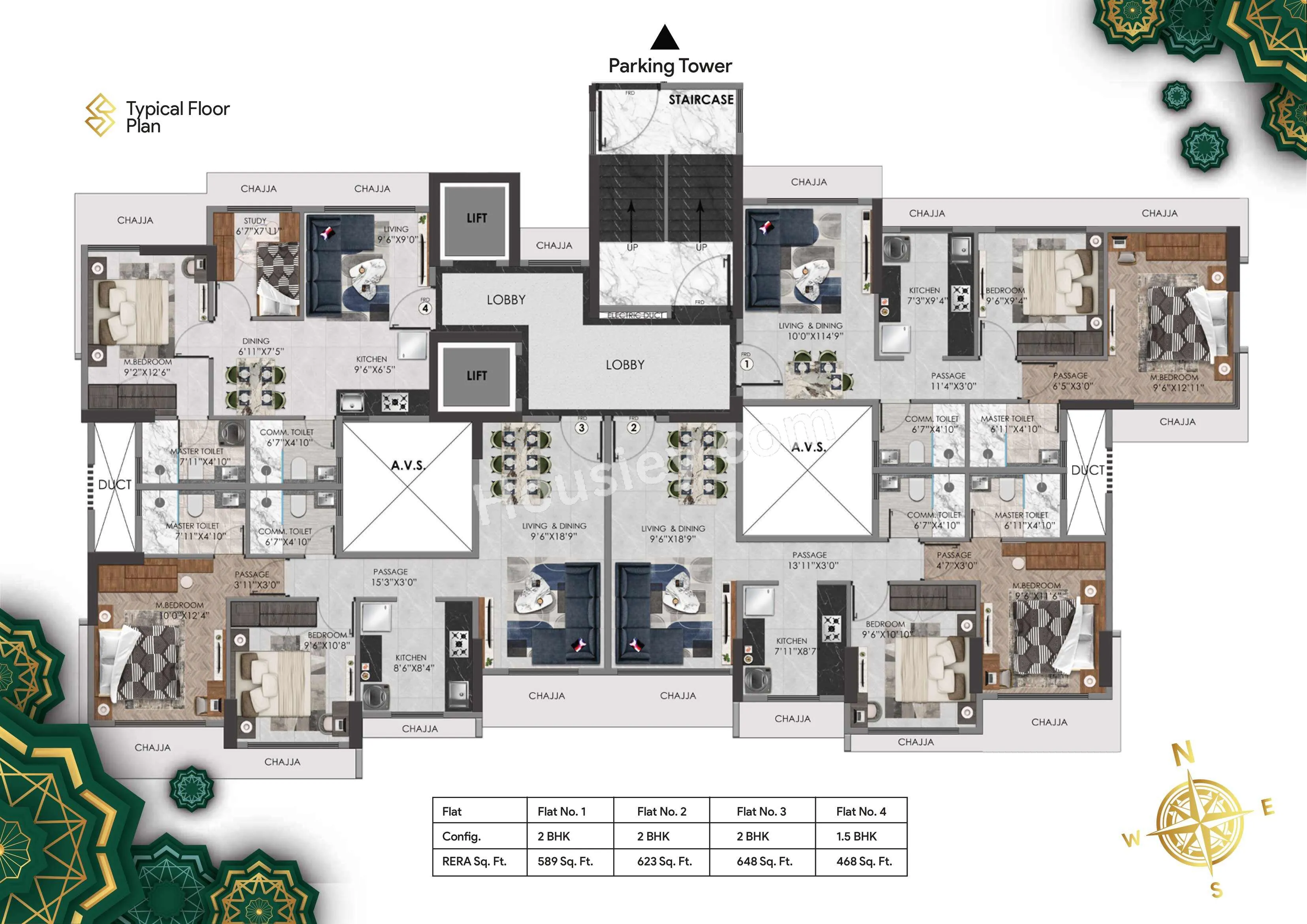 Sanghvi Sapphire Floor plan 1