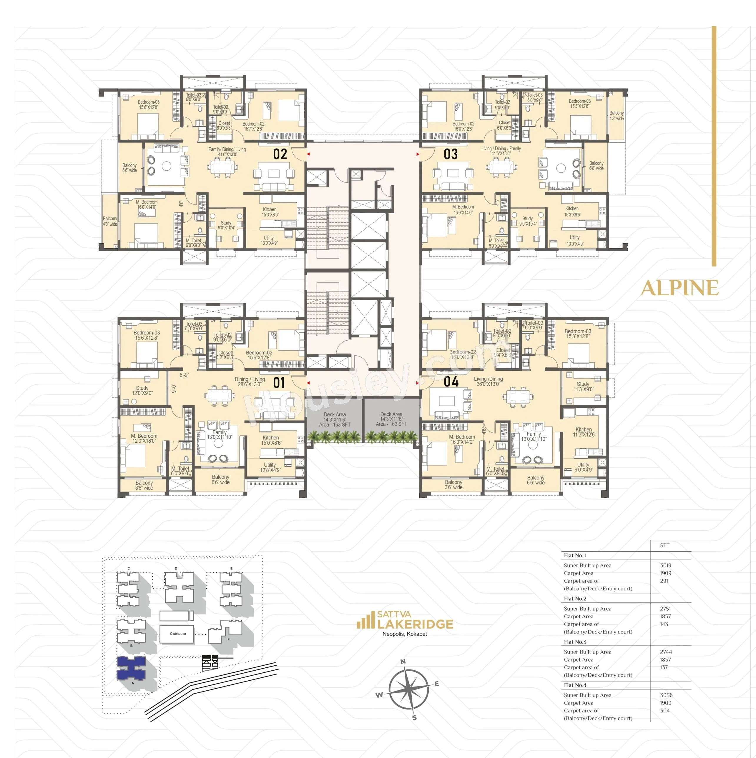 Sattva Lakeridge Floor plan 1