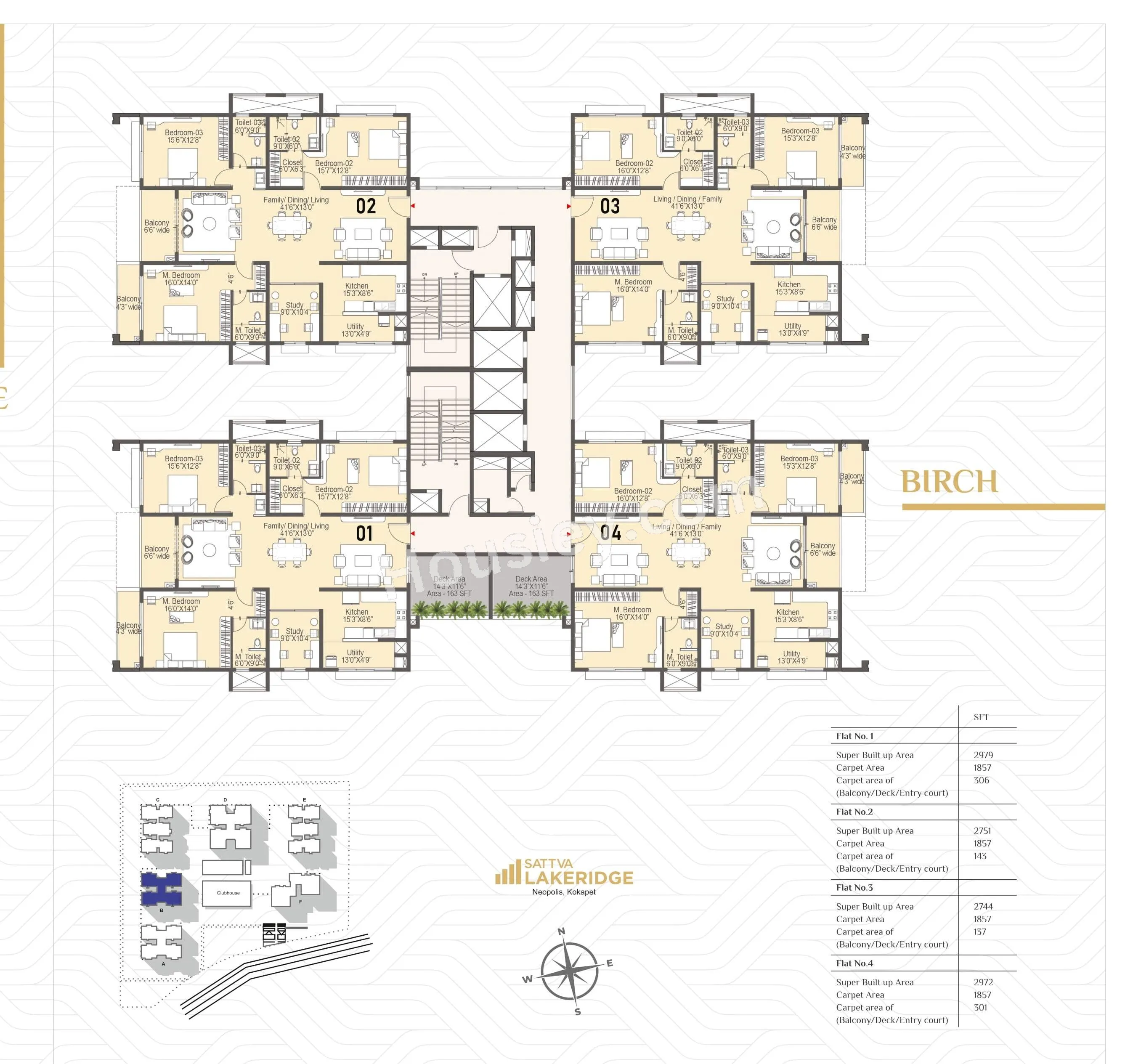 Sattva Lakeridge Floor plan 3