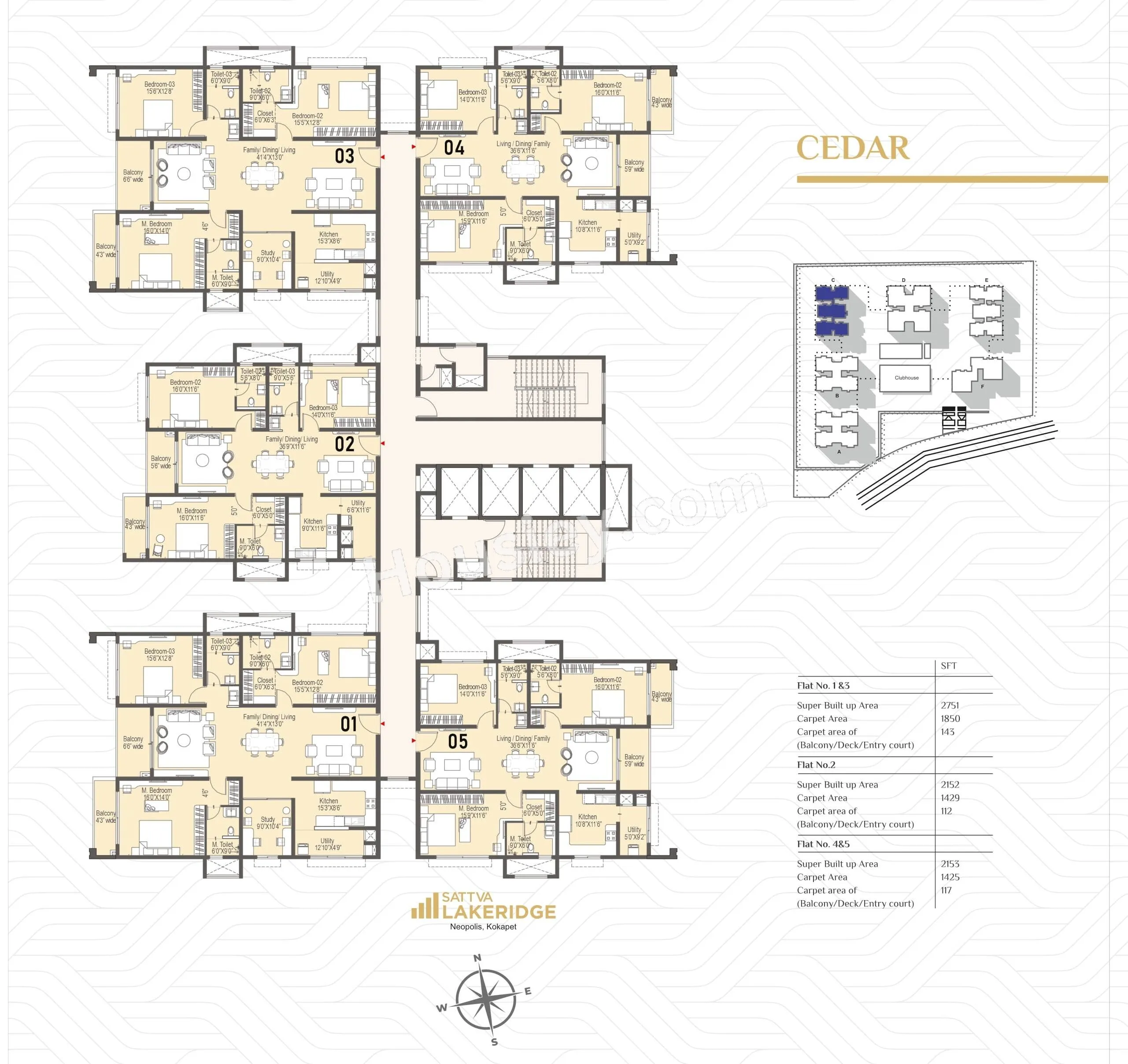 Sattva Lakeridge Floor plan 2