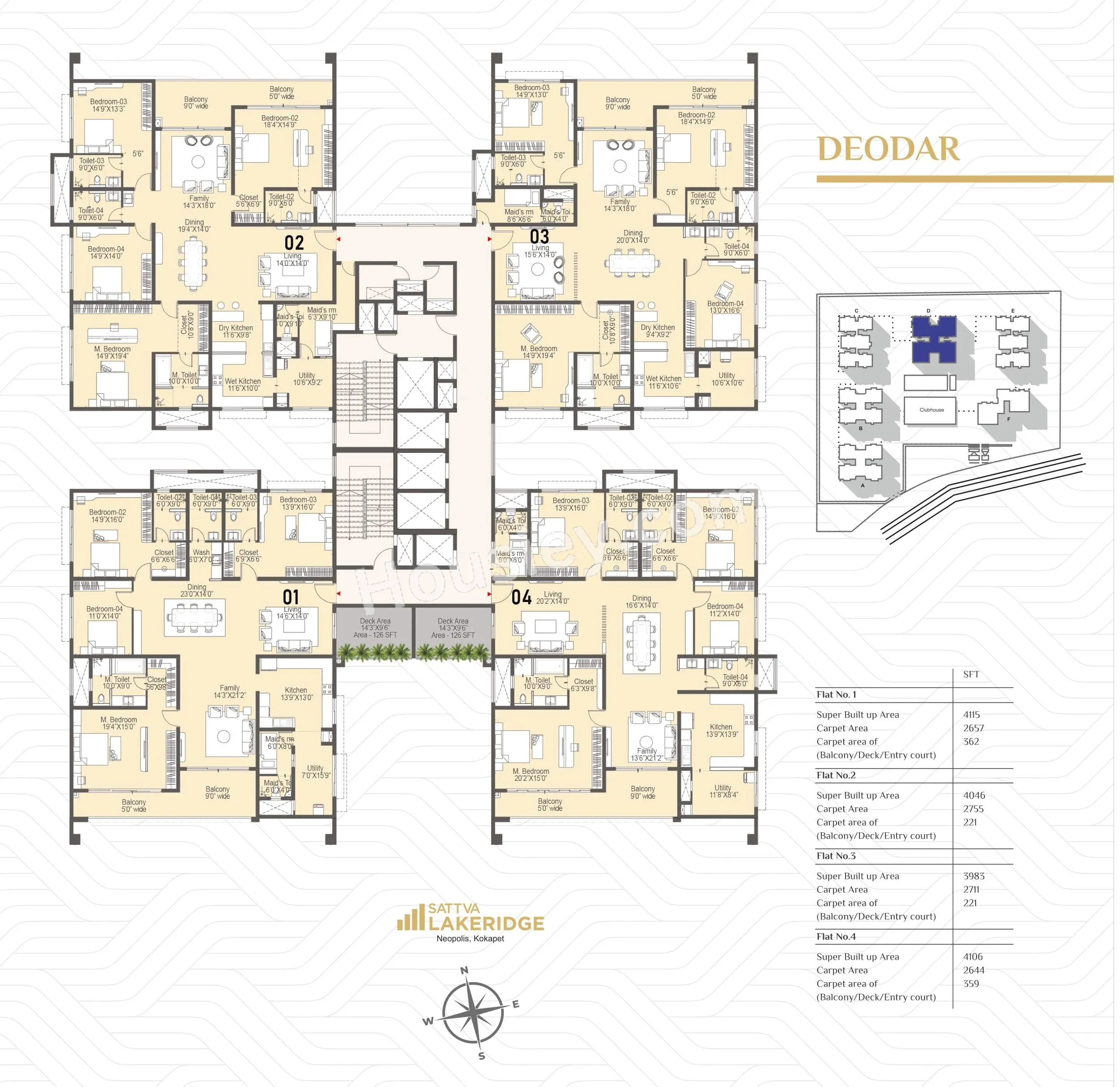 Sattva Lakeridge Floor plan 4