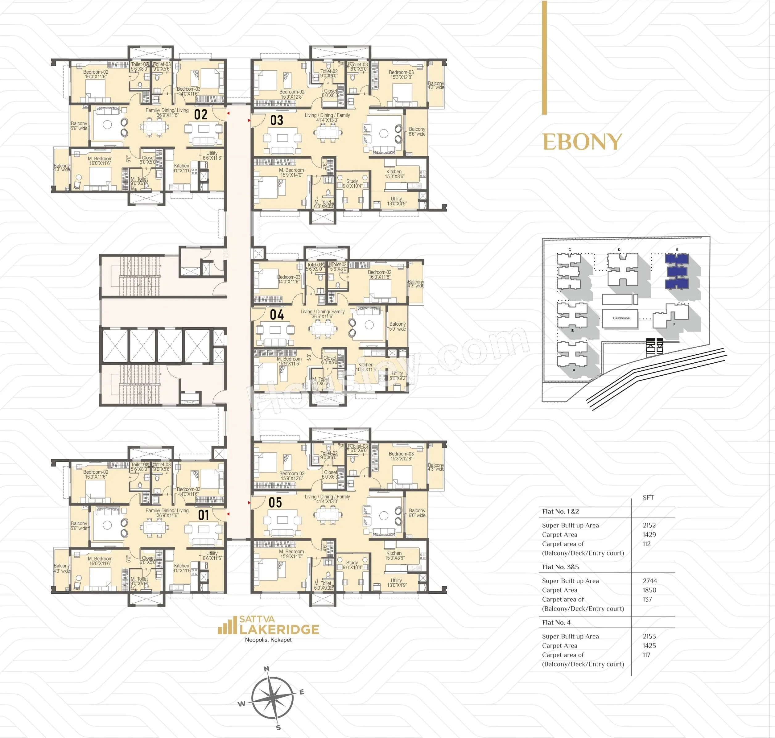 Sattva Lakeridge Floor plan 5