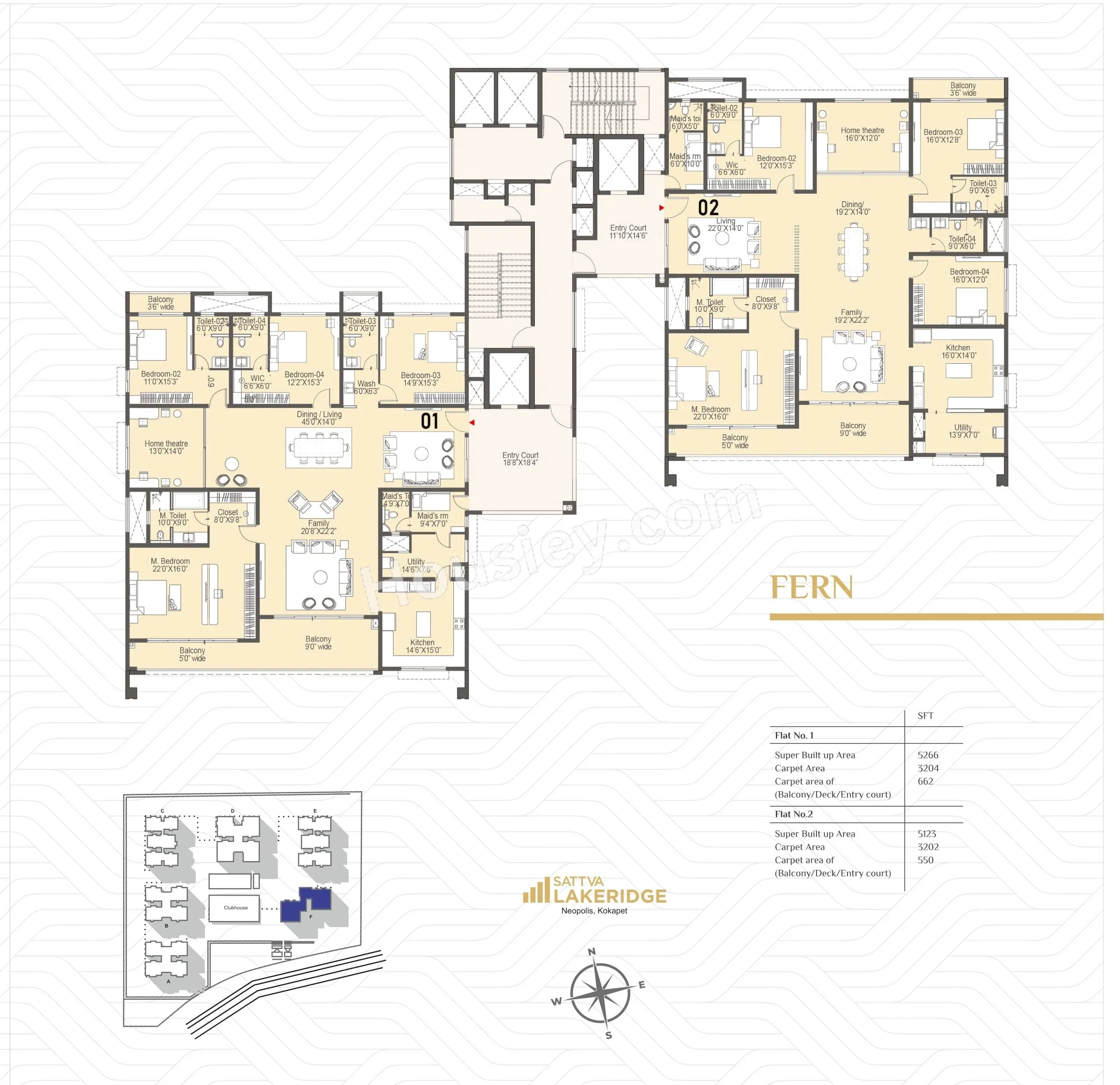 Sattva Lakeridge Floor plan 6