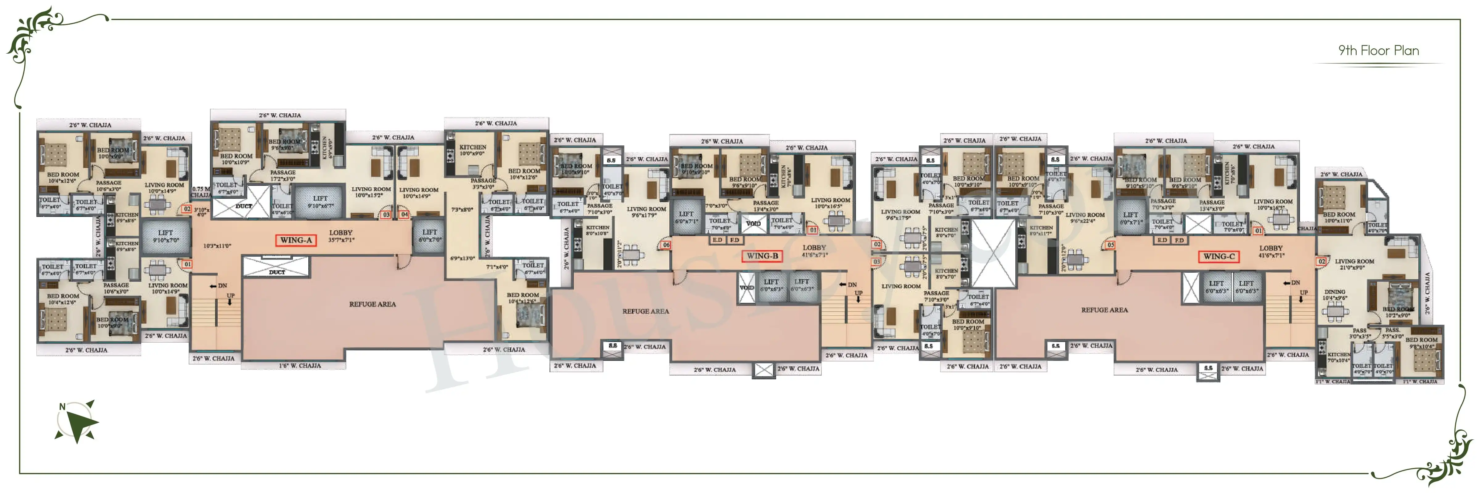 Sayba Residency Floor plan 1