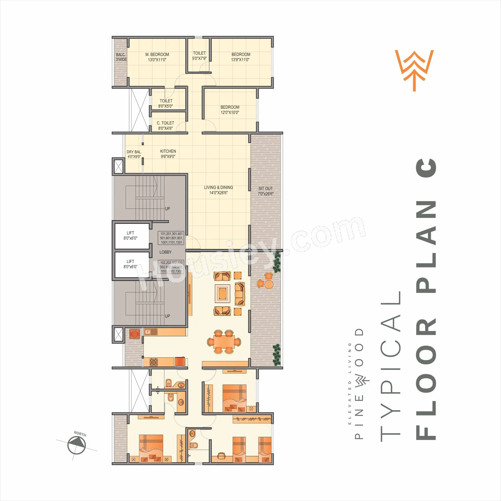 Scon Pinewood Floor plan 1