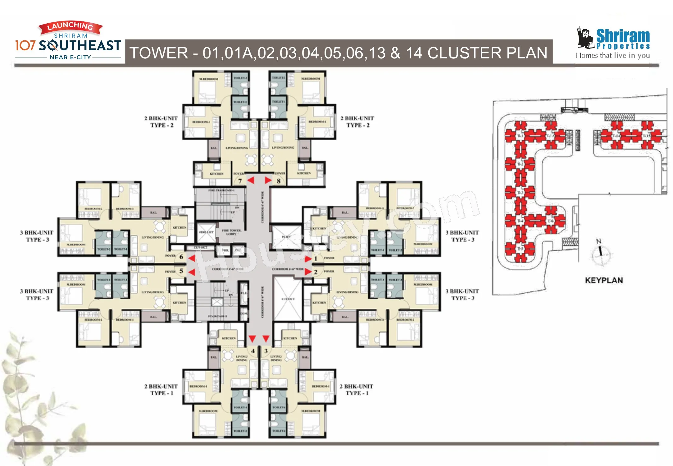 Shriram 107 SouthEast Floor plan 1