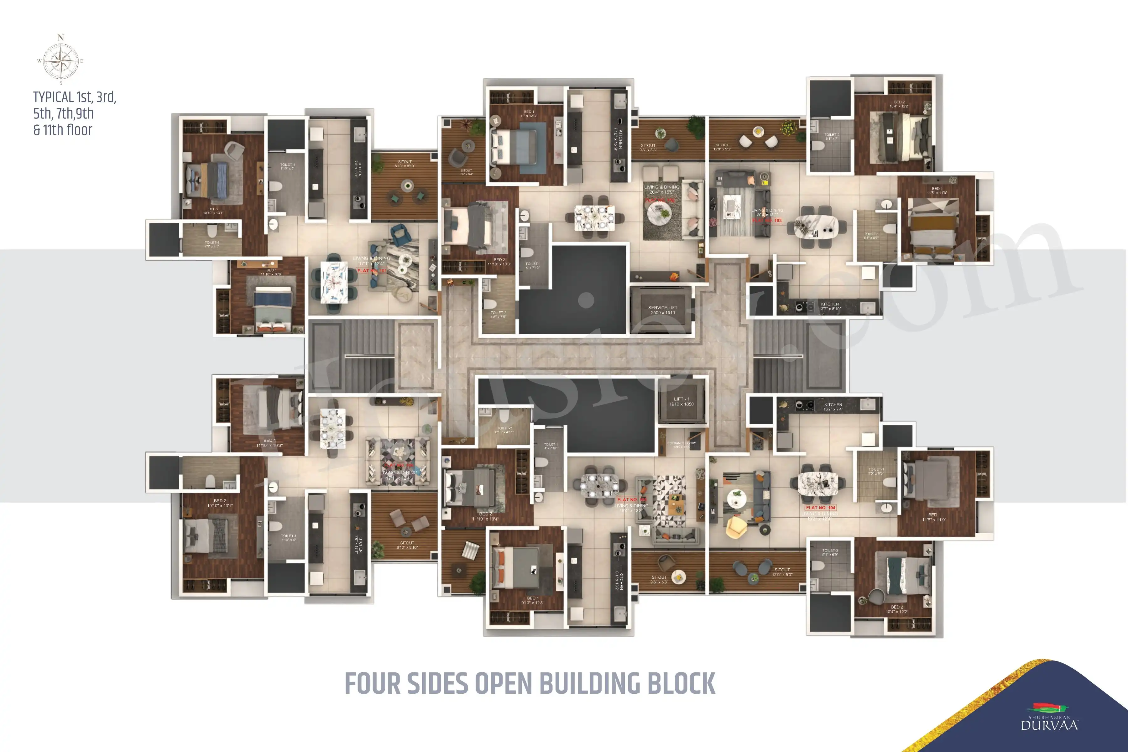 Shubhankar Durvaa Floor Plan