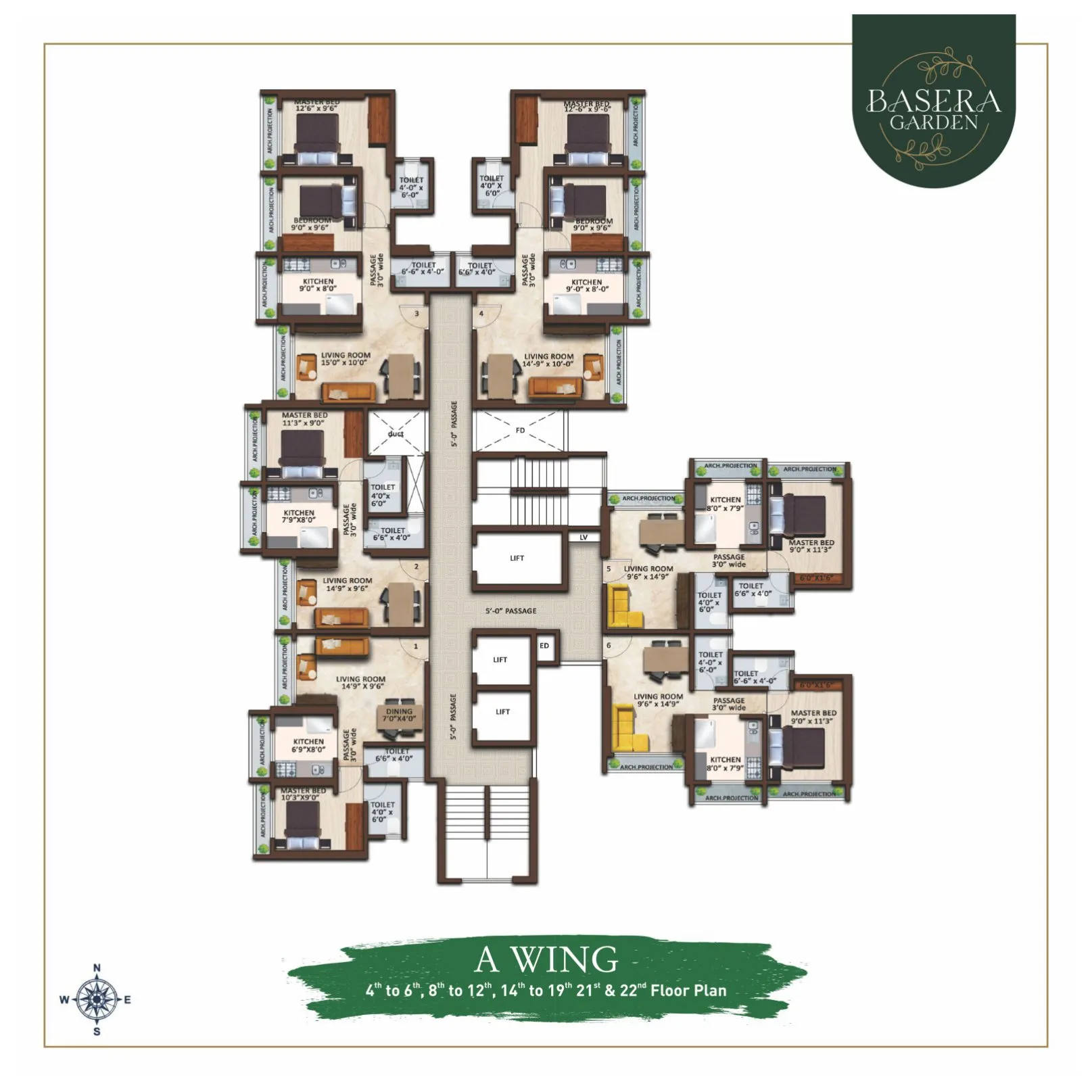 Skyland Basera Garden Floor plan 1