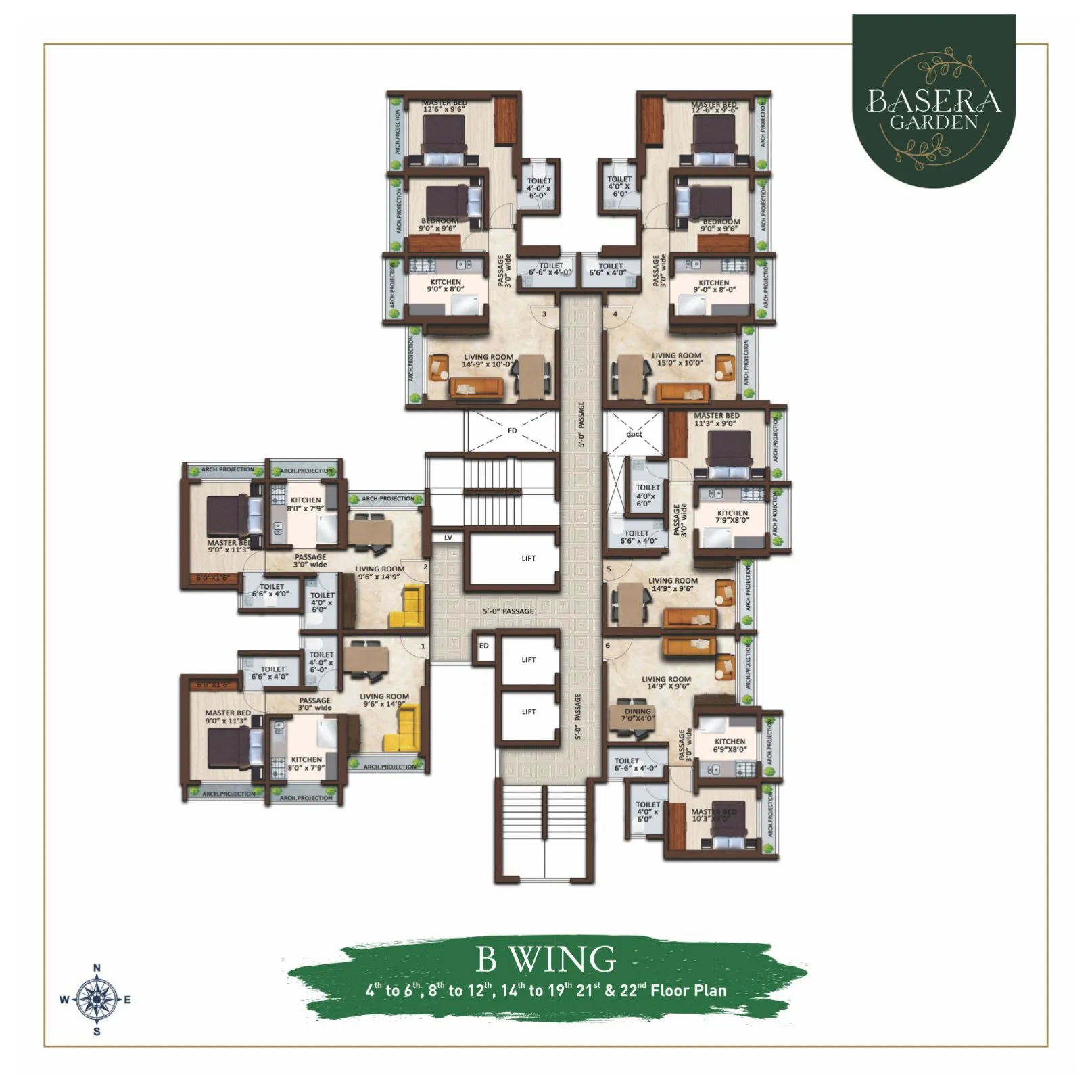 Skyland Basera Garden Floor plan 3