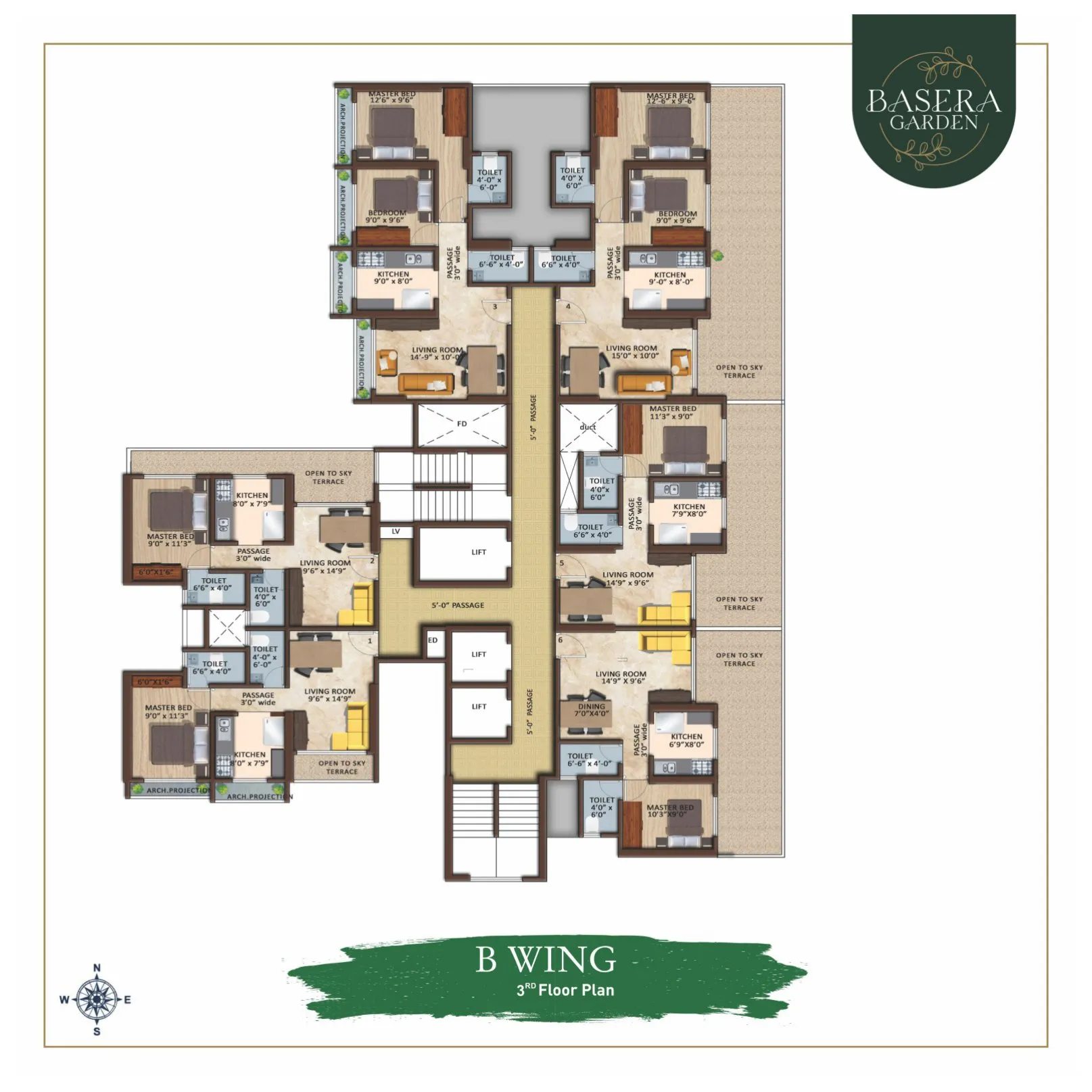 Skyland Basera Garden Floor plan 4