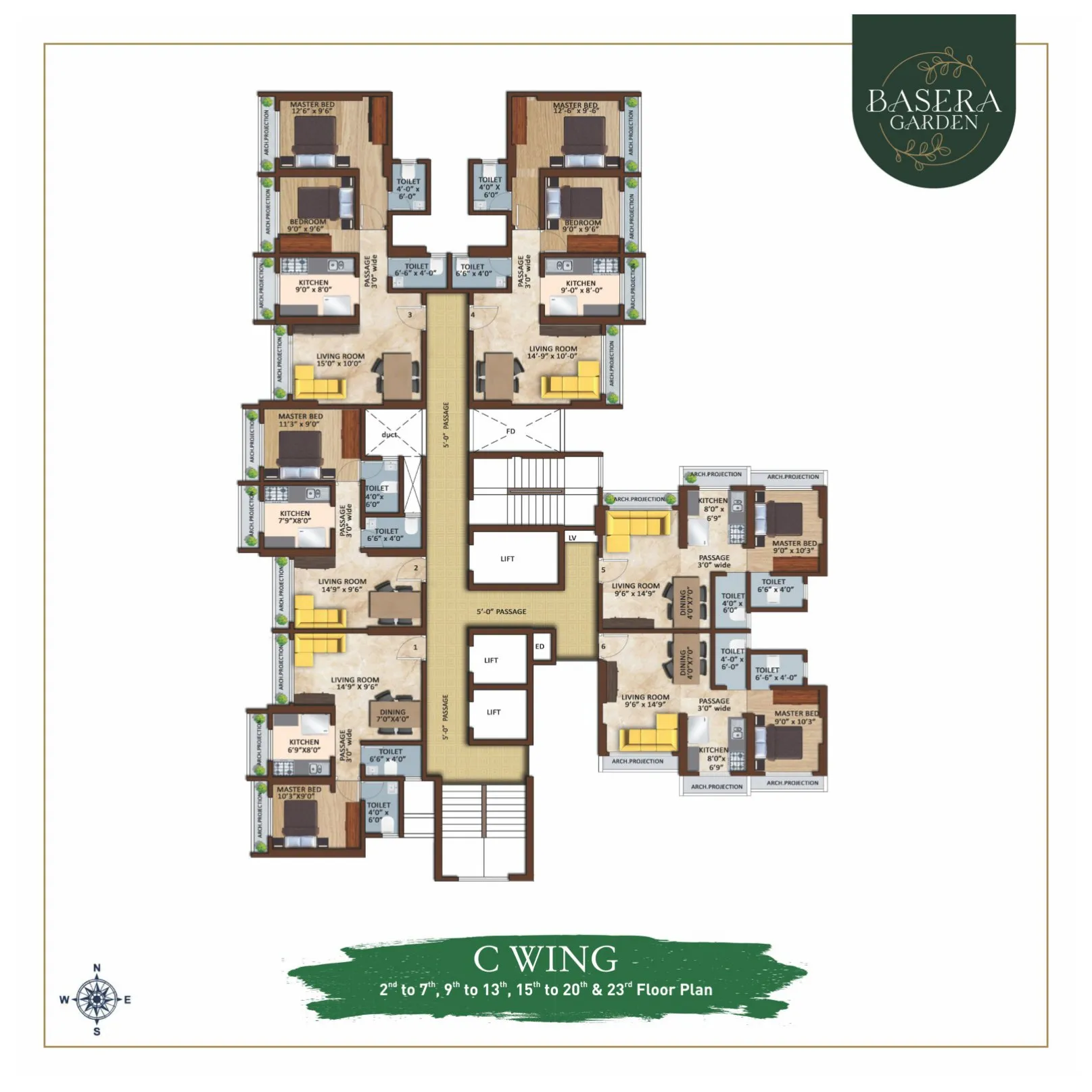 Skyland Basera Garden Floor plan 5