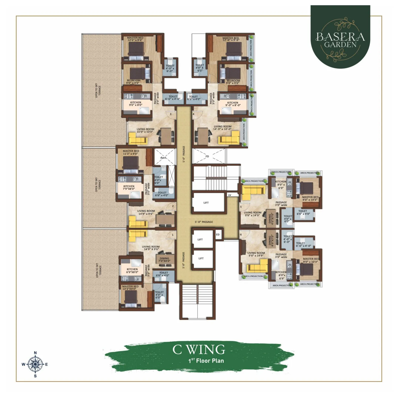 Skyland Basera Garden Floor plan 6