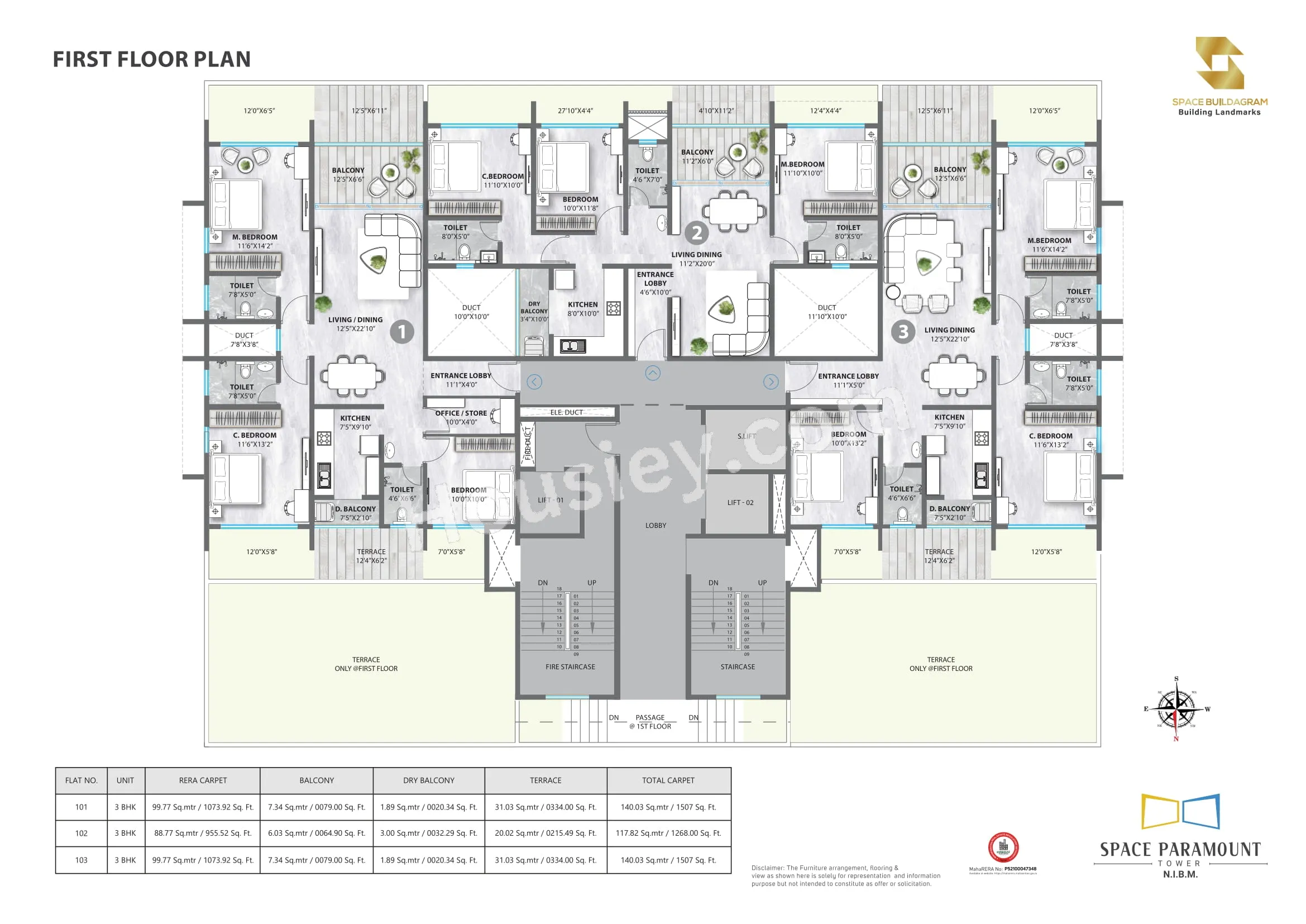 Space Paramount Tower Floor plan 3
