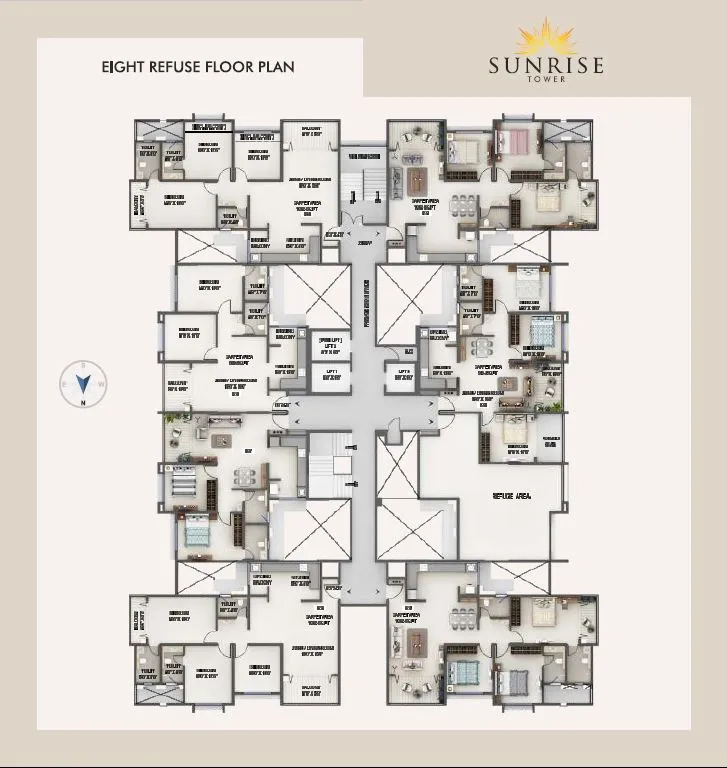 Rainbow Sunrise Tower Floor plan 1