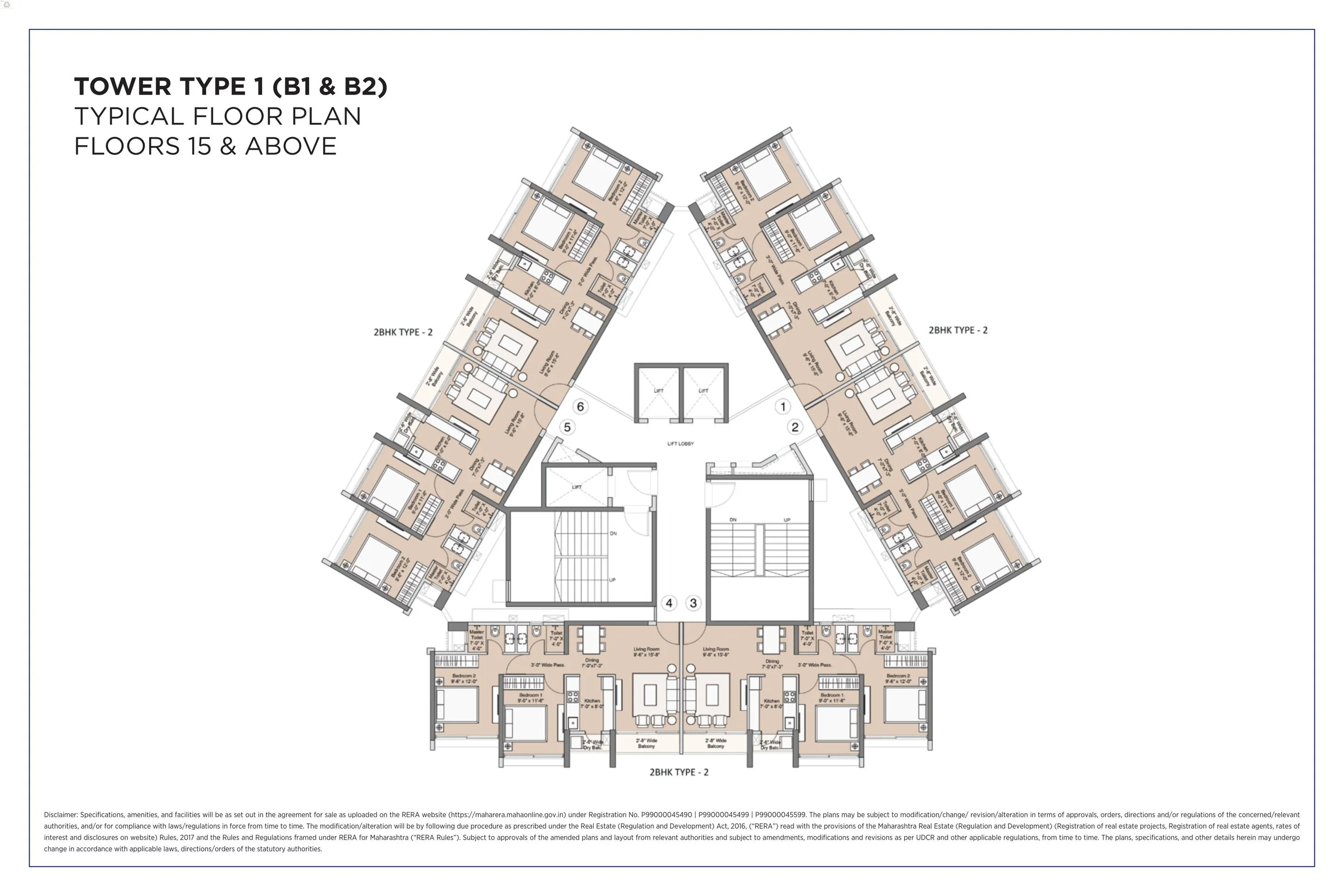 Sunteck Beach Residences Floor plan 3