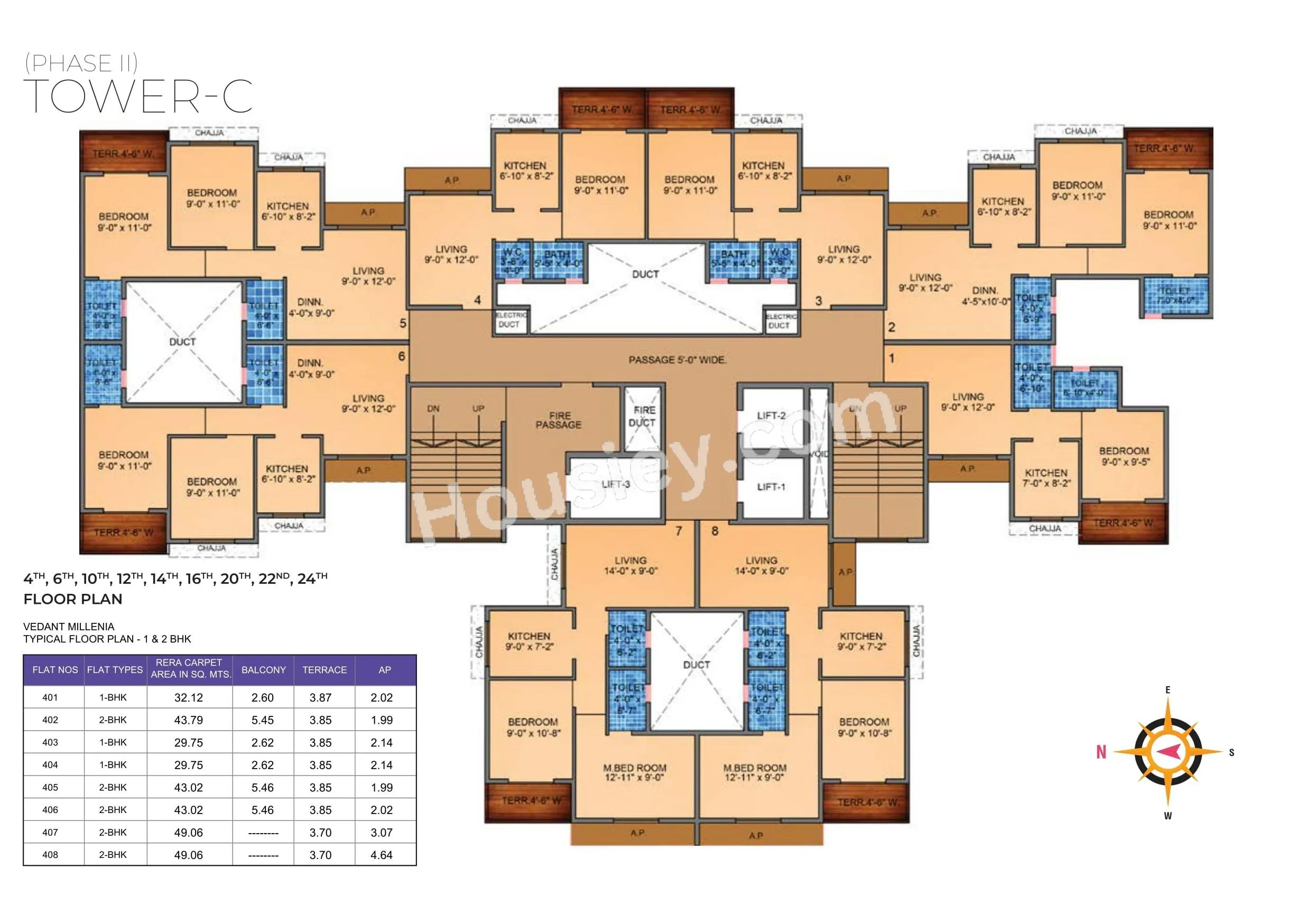 Tharwani Vedant Millenia Floor plan 13