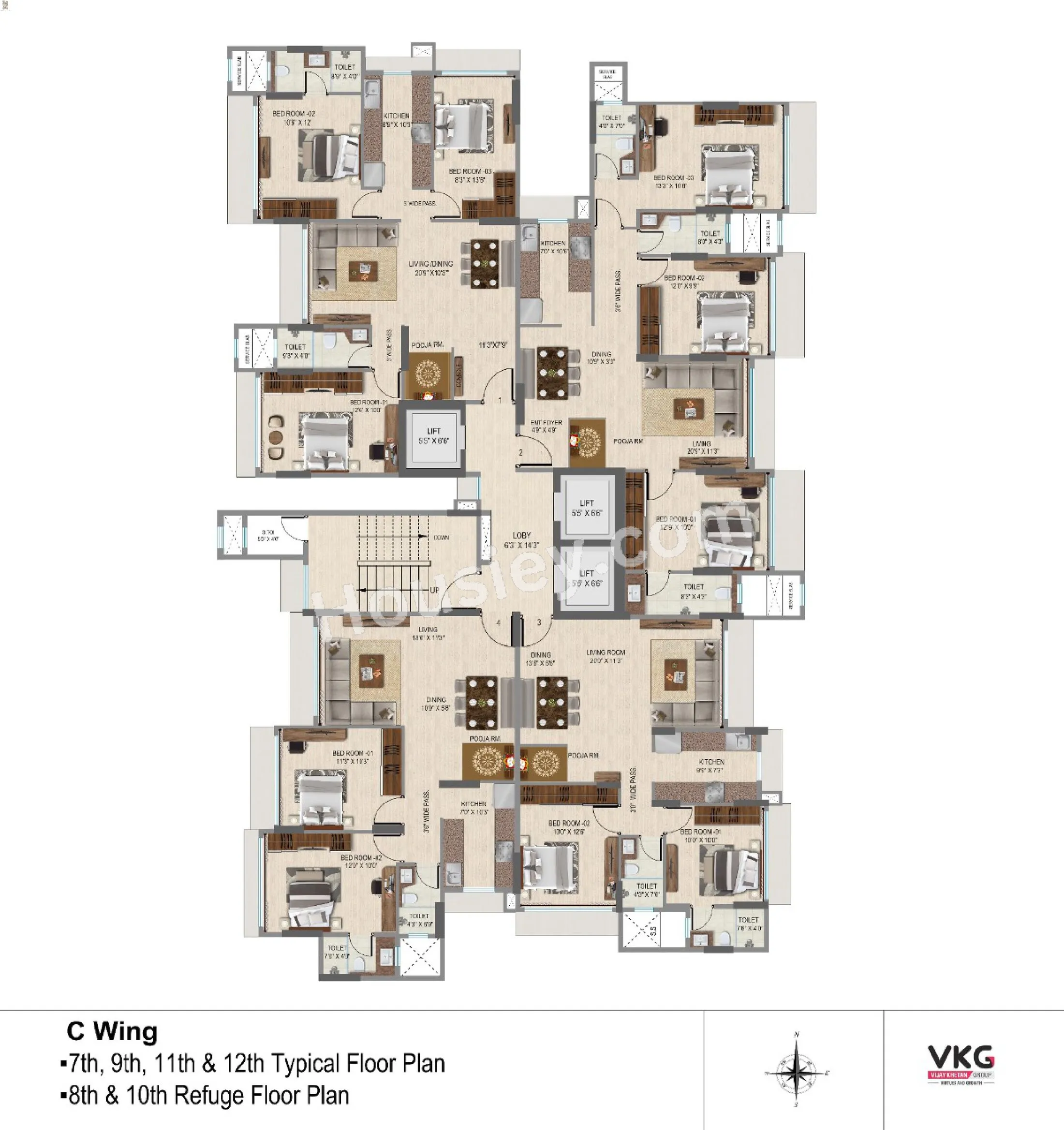 VKG Krishna Residences Floor plan 3
