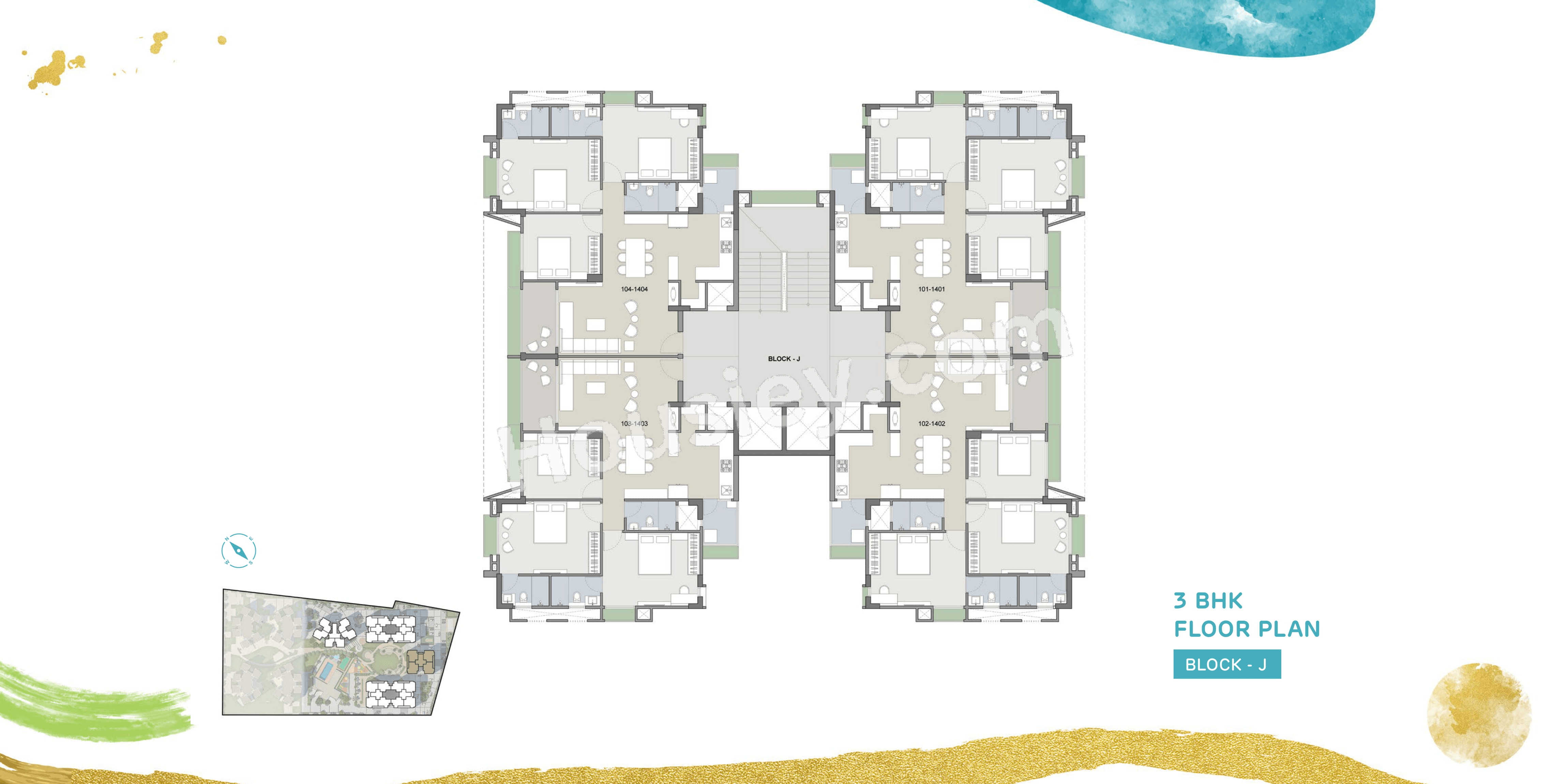 Adani Elysium Floor plan 3