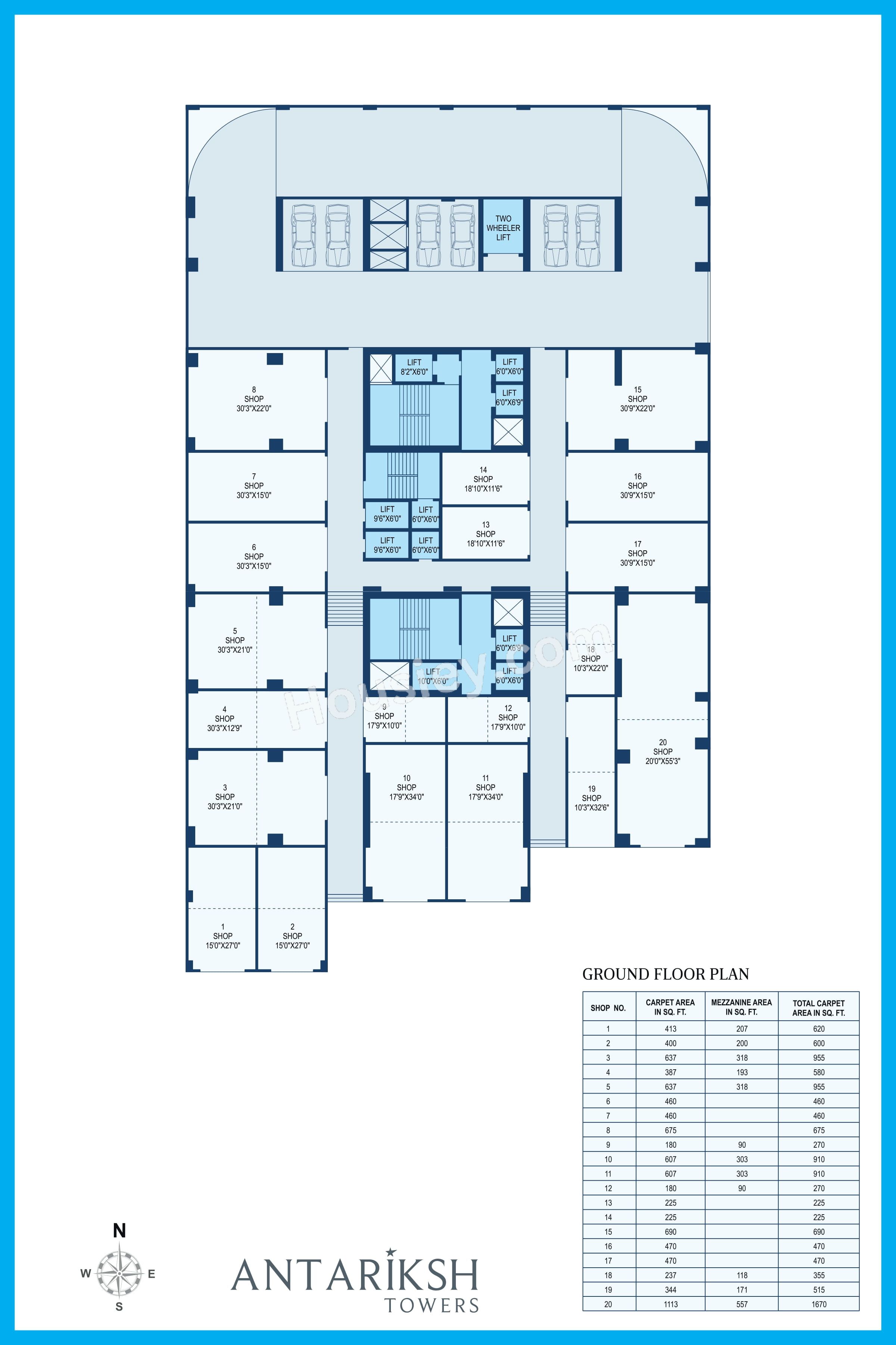 Aum Antariksh Towers Floor plan 3