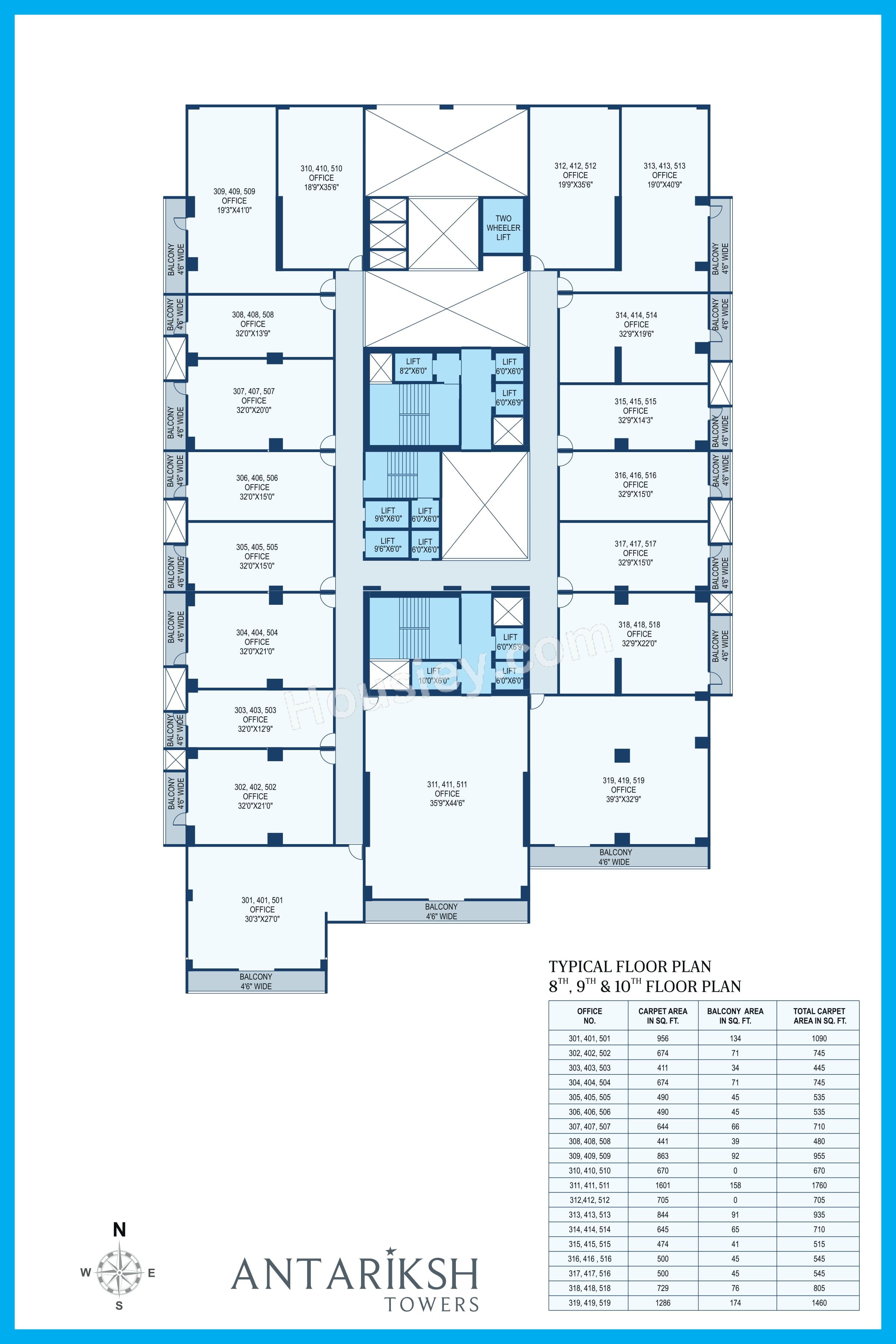 Aum Antariksh Towers Floor plan 5