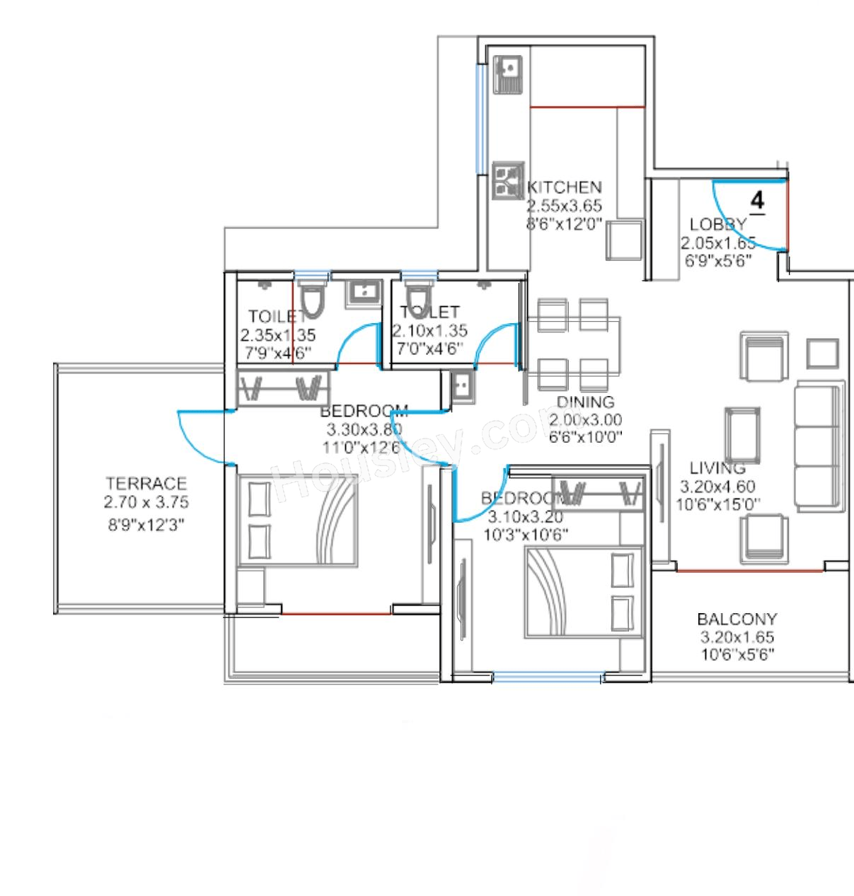 Balaji Oriana Nest Floor plan 10