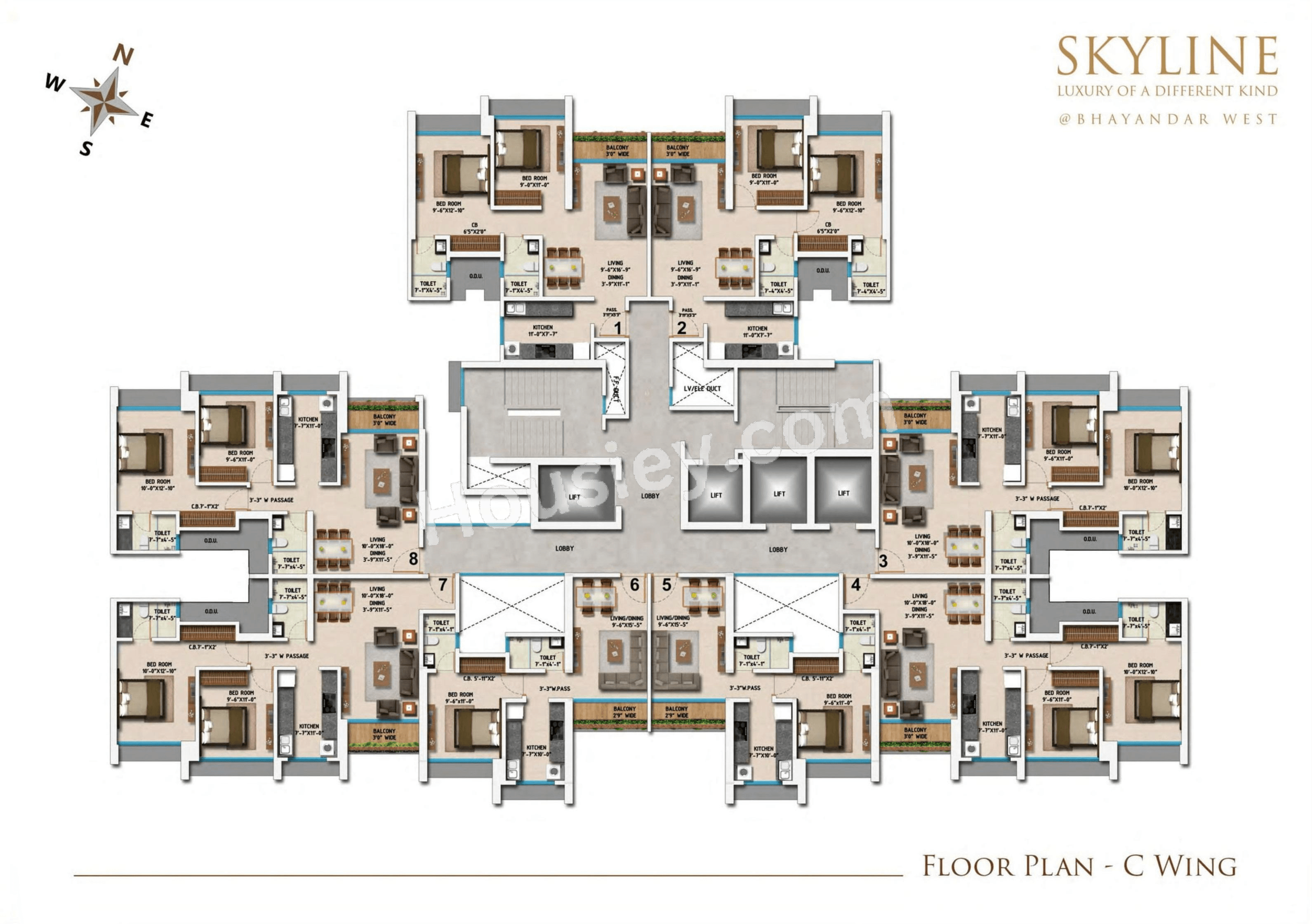 Bhutra Skyline Floor plan 3