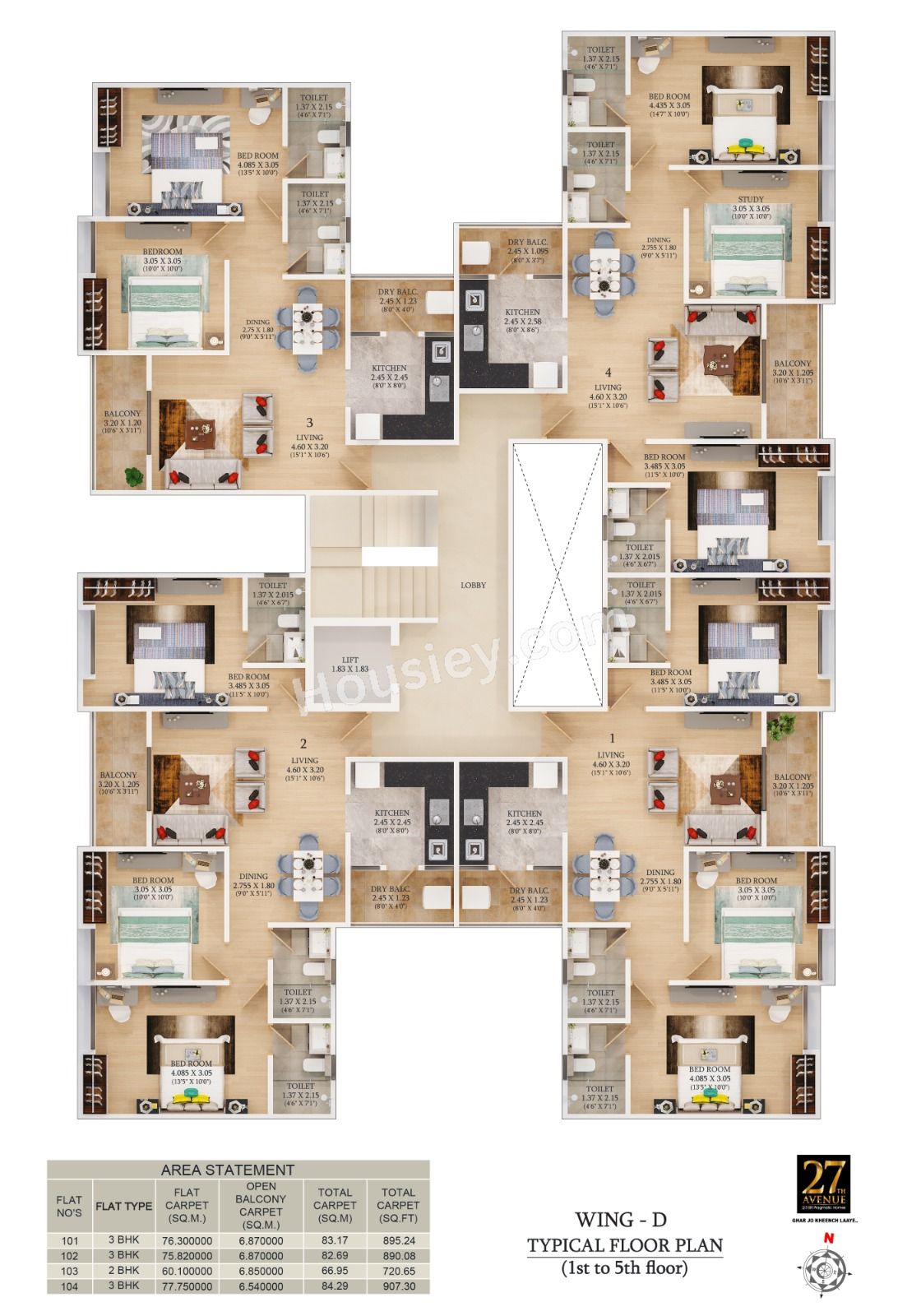 Blue 27th Avenue Floor plan 1