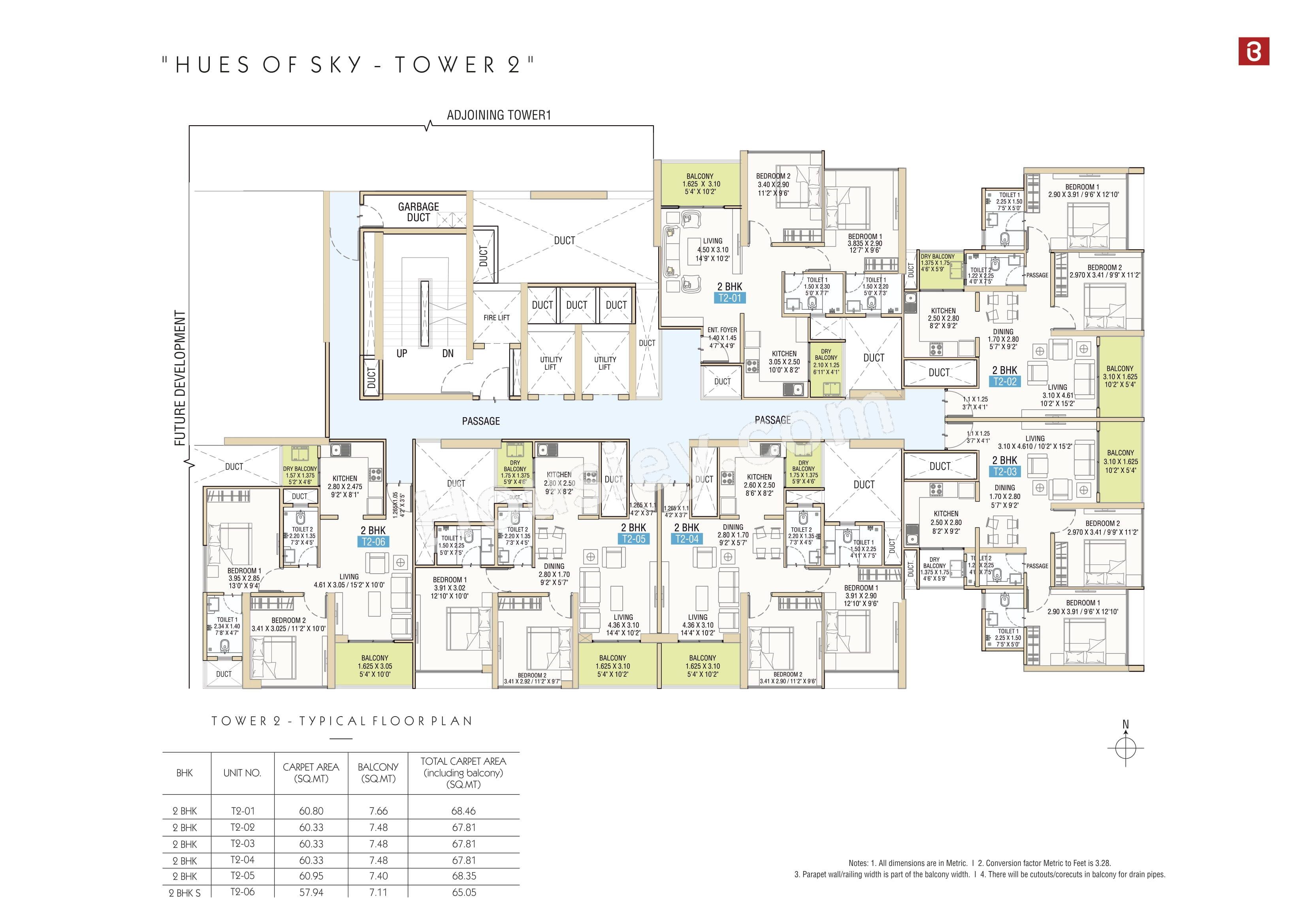 Bramhacorp Hues Of Sky Floor plan 3