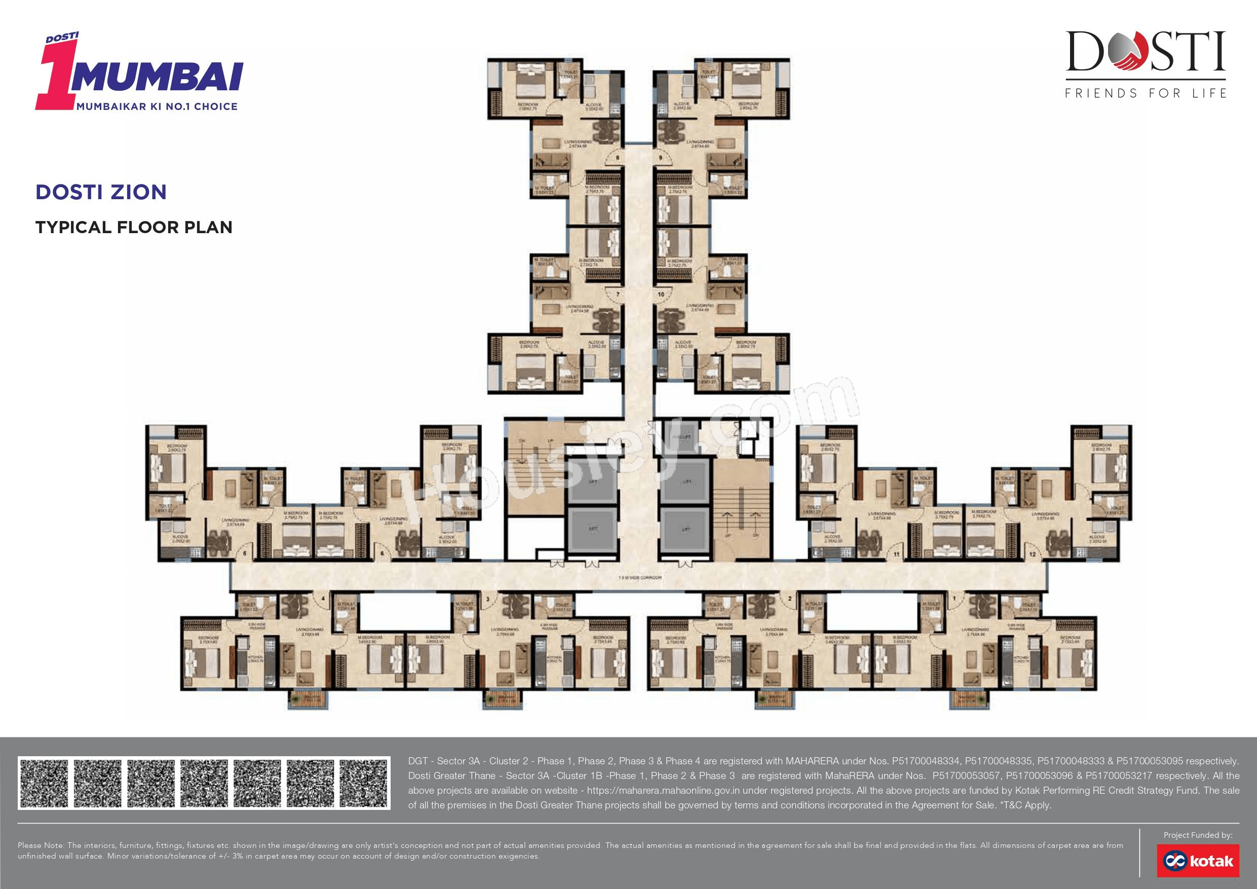 Dosti Greater Thane Phase II Floor plan 1