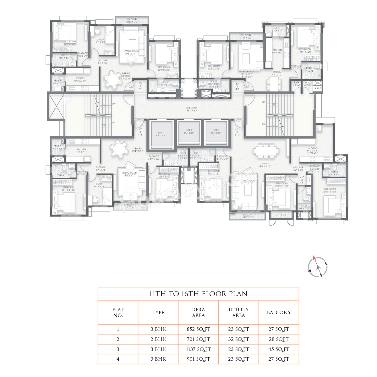 Hubtown Premiere Residences Floor plan 1