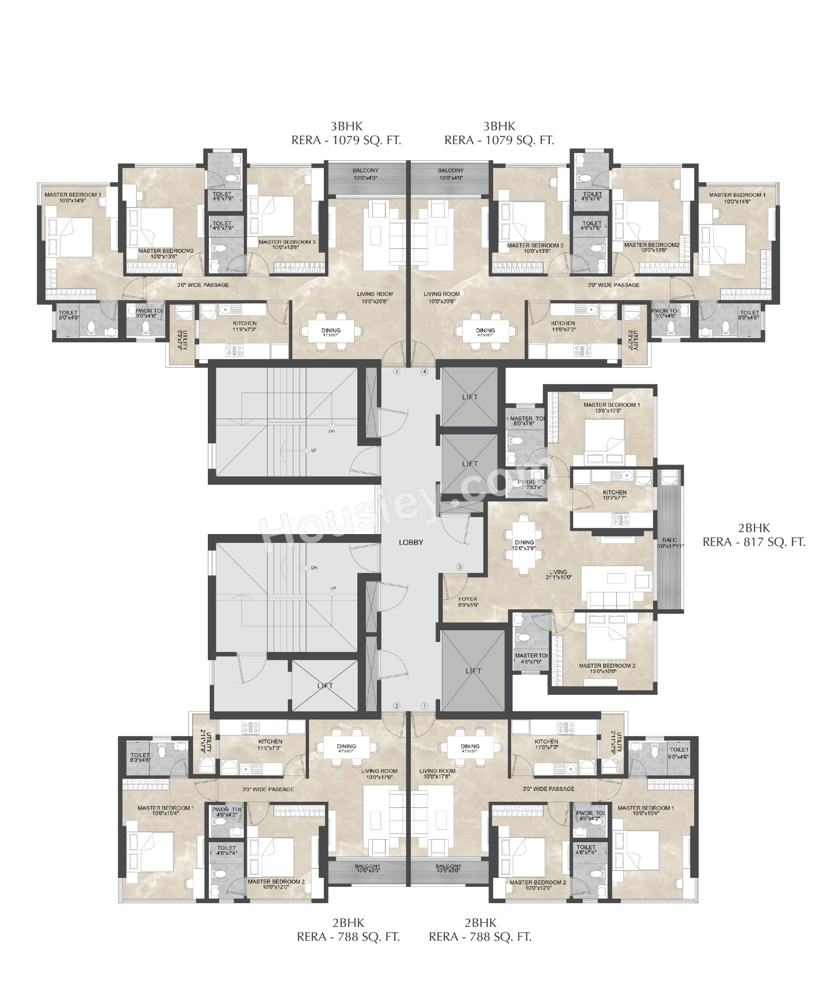 Kaustubh Breeze 91 Floor Plan