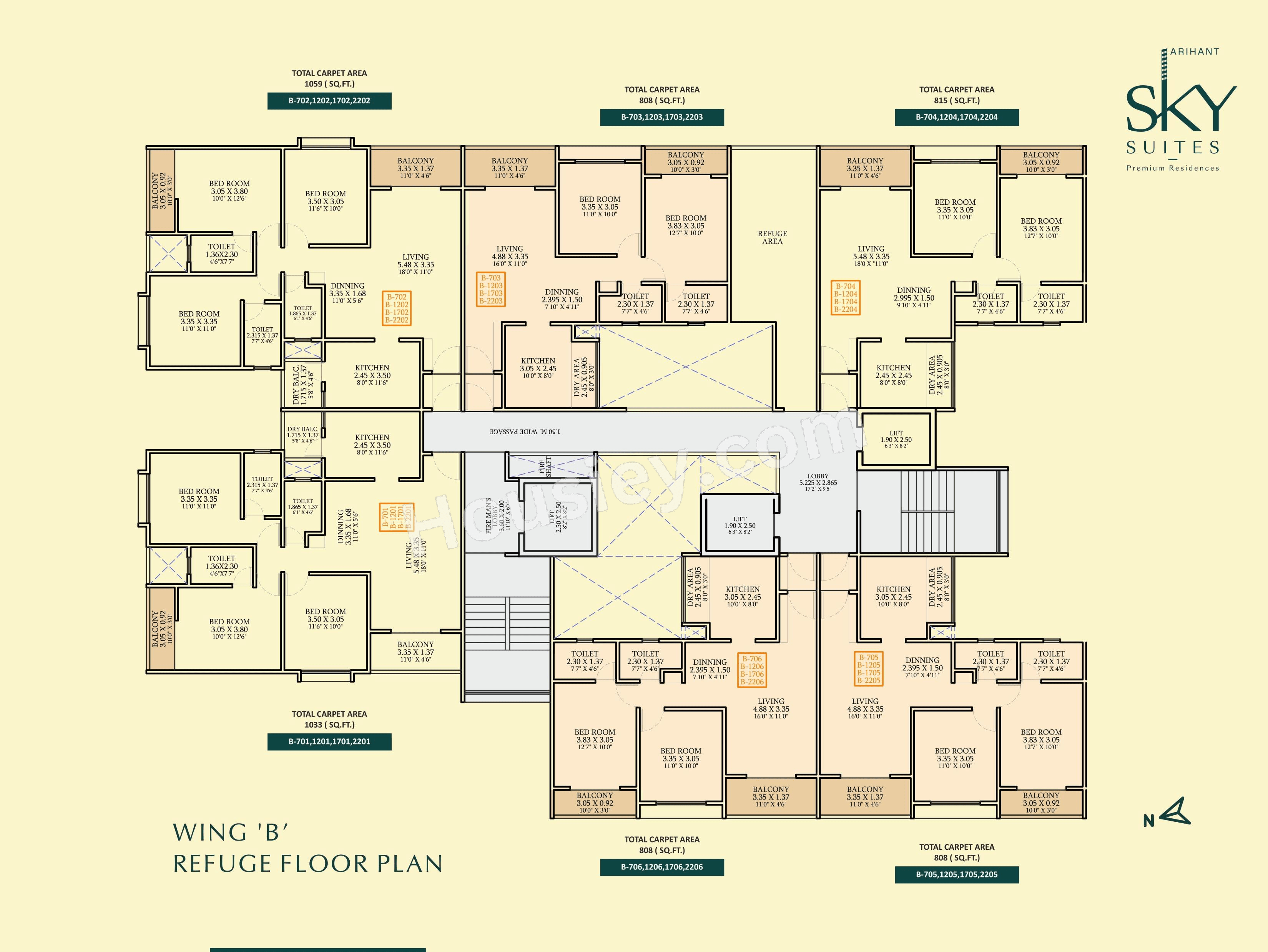 Keys Arihant SkySuites Floor plan 2