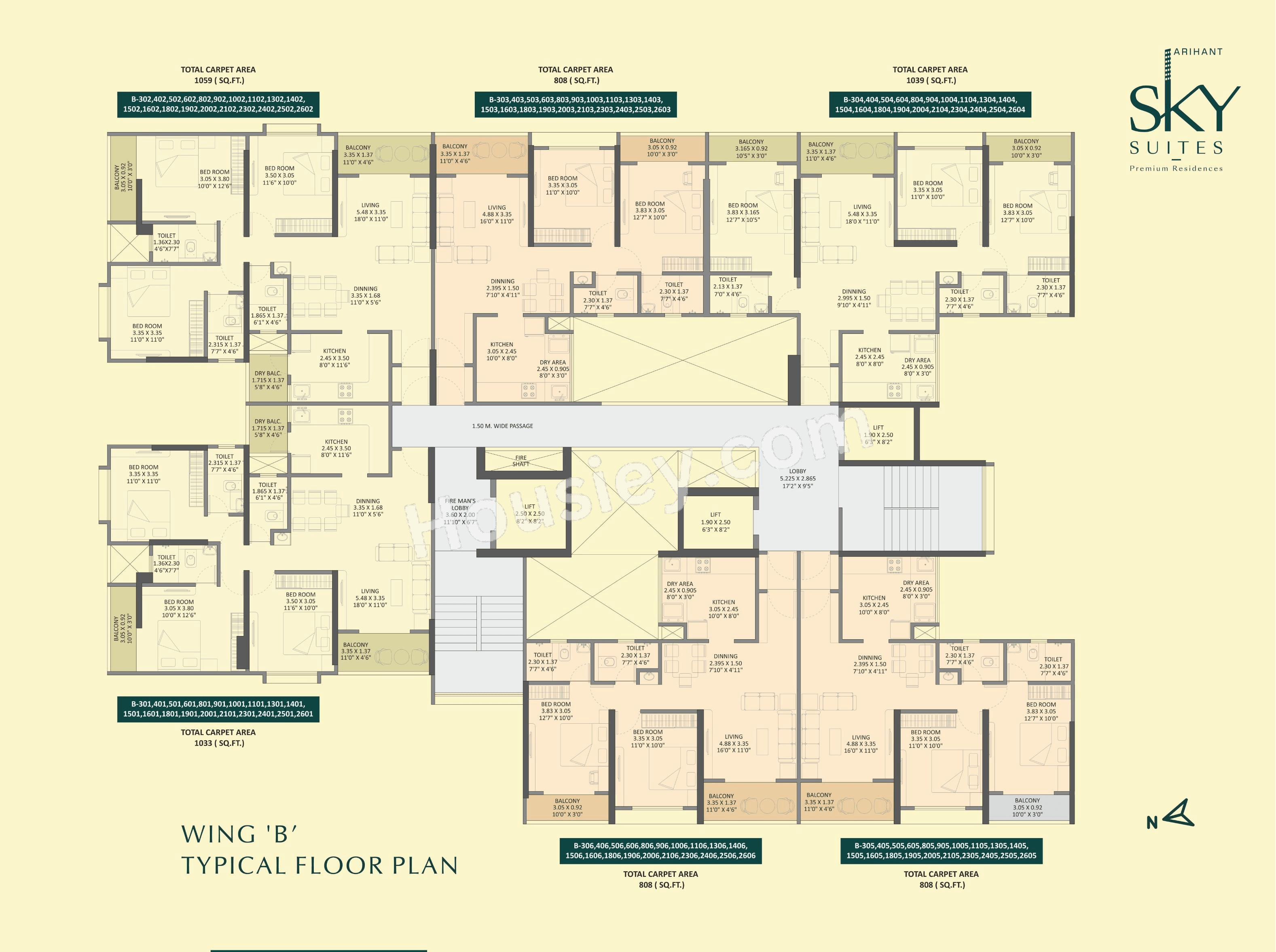 Keys Arihant SkySuites Floor plan 3