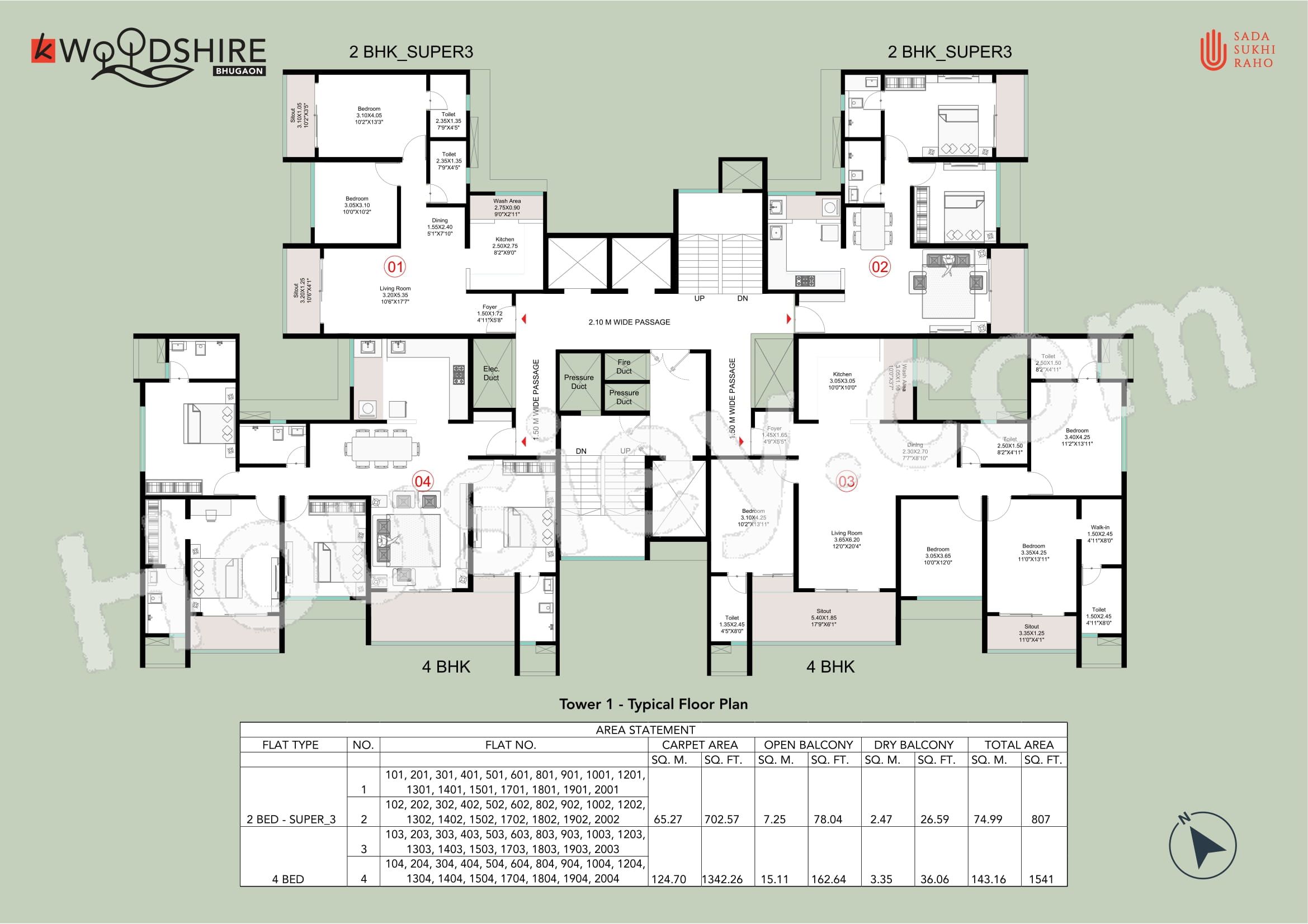 Kohinoor Woodshire Floor plan 2