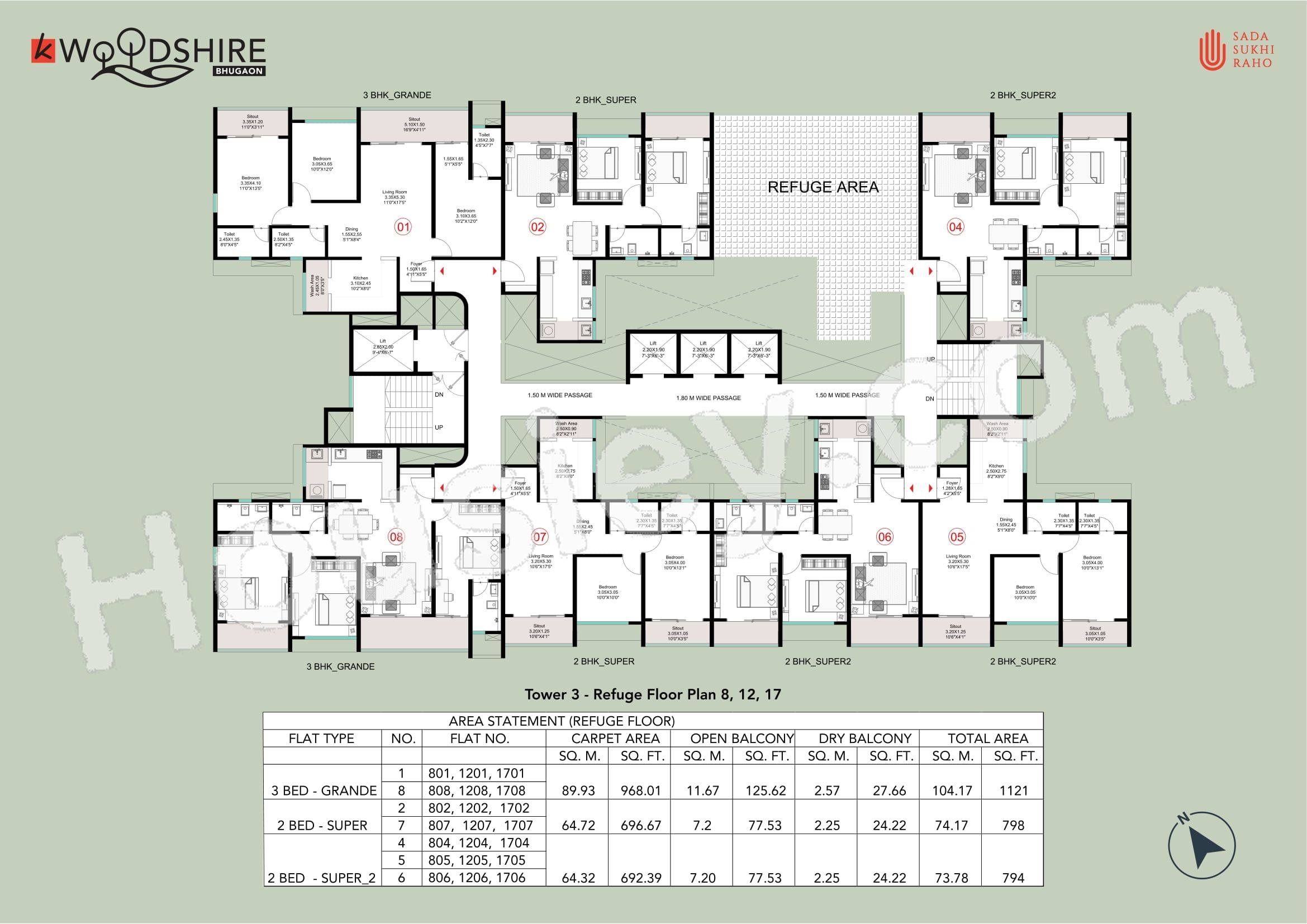 Kohinoor Woodshire Floor plan 3